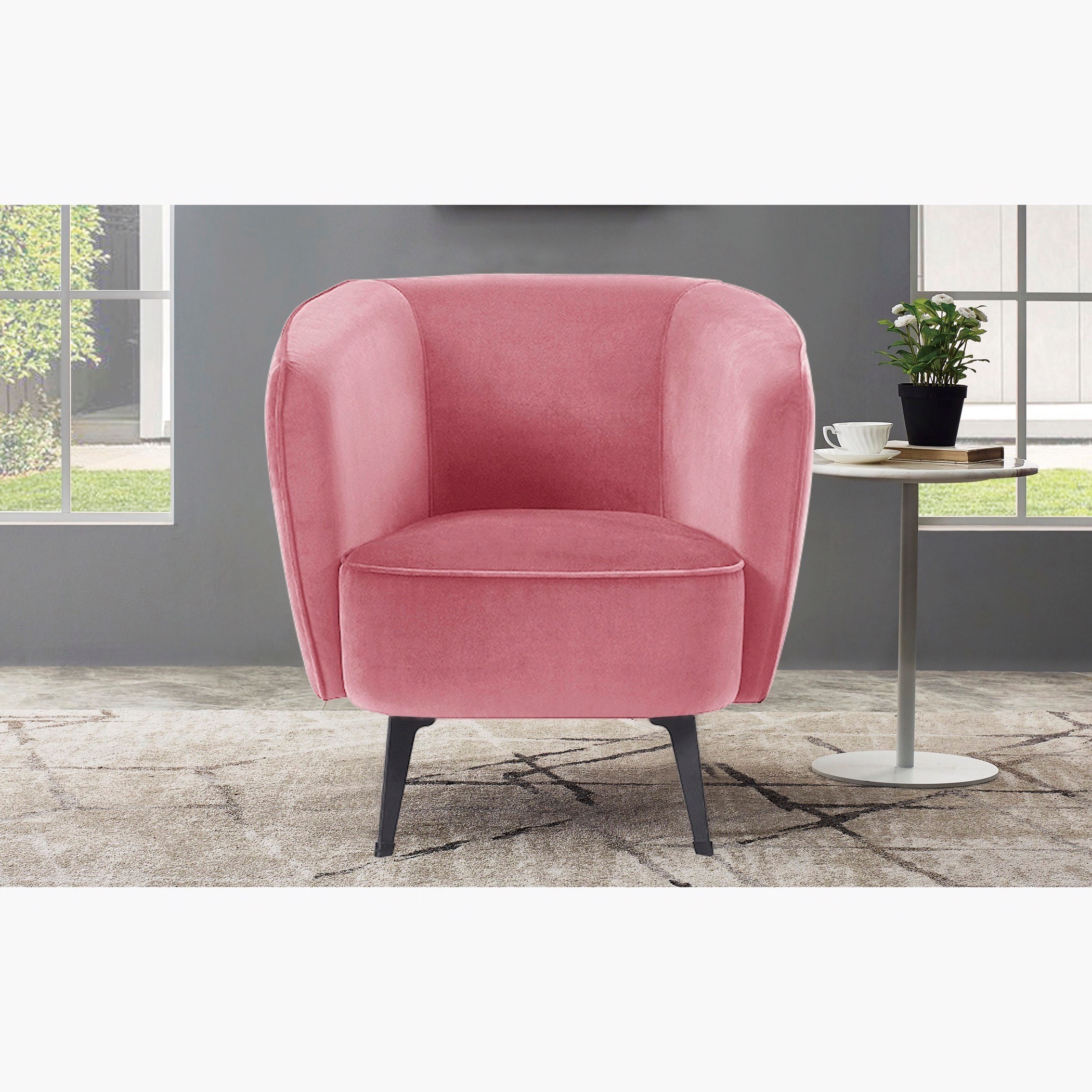 Miro Velvet Accent Chair With Stool-hbxfurniture-livingroom-sofasandsofasets-image-2