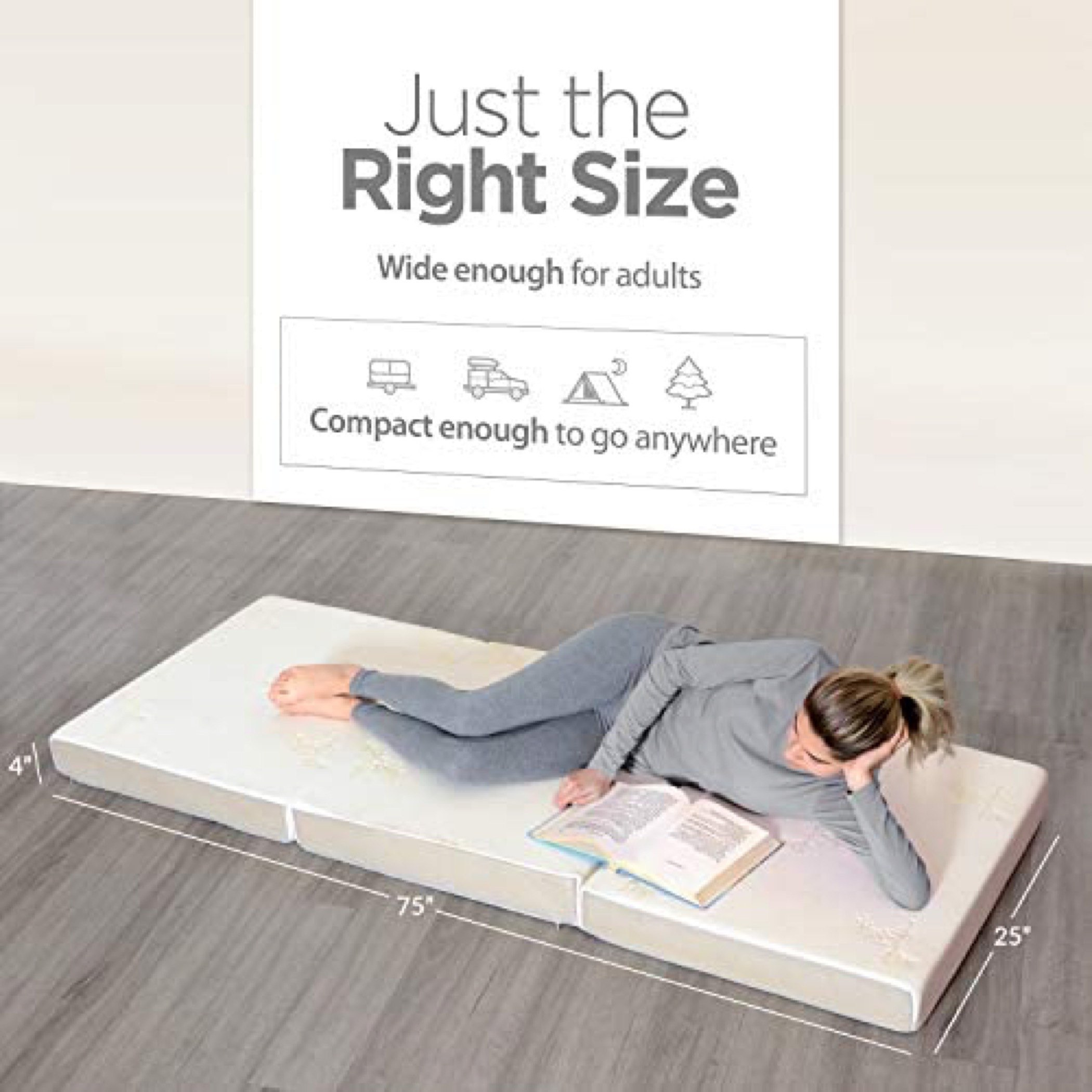 مرتبة فردية ثلاثية الطي مع غطاء قابل للغسل من آي ميلارد - 63x190x10 سم-hbxfurniture-bedroom-mattresses-single-image-4