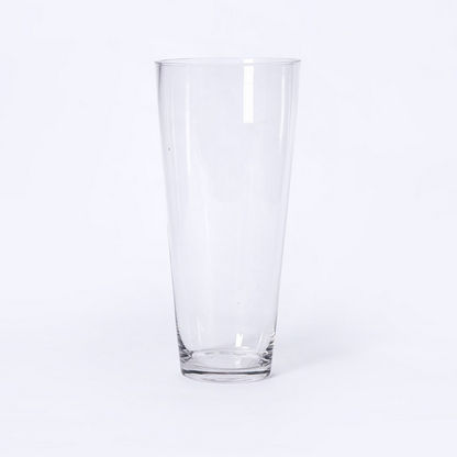 Atlanta Clear Tall Glass Cone Vase - 13.5x8x30 cm-Vases-image-4