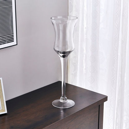 Atlanta Clear Tall Glass Hurricane Vase - 14.5x14.5x50 cms