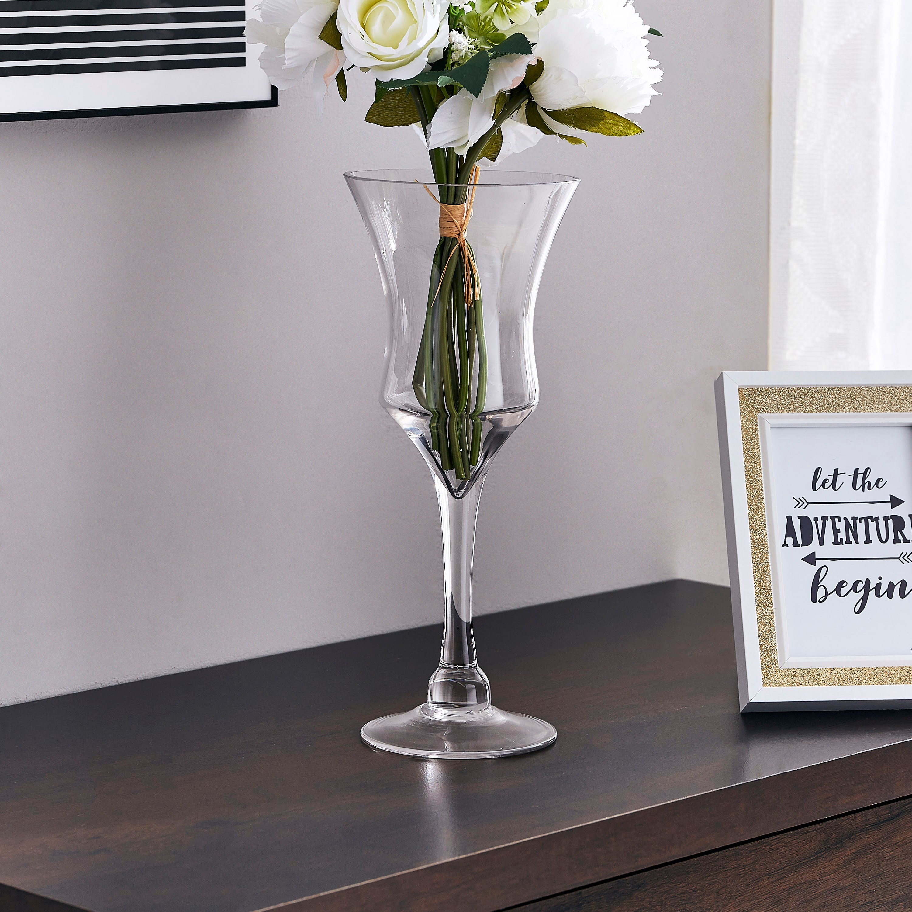 مزهرية هوريكين زجاج شفافة صغيرة من أتلانتا - 13x10x30 سم-hbxbedroom-decorandaccessories-vases-image-1