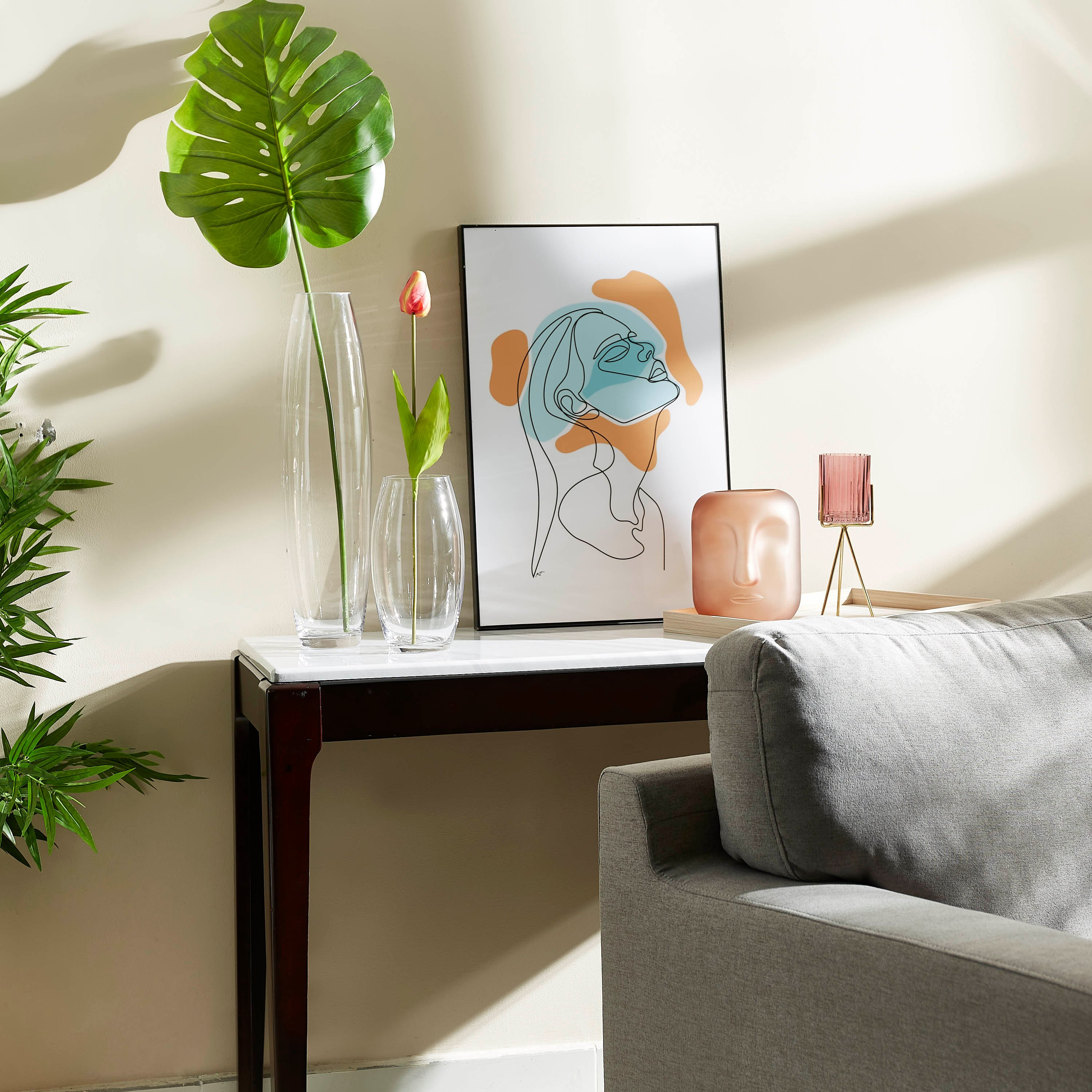 مزهرية زجاج بيضاوية شفافة من أتلانتا - 13x50 سم-hbxbedroom-decorandaccessories-vases-image-4