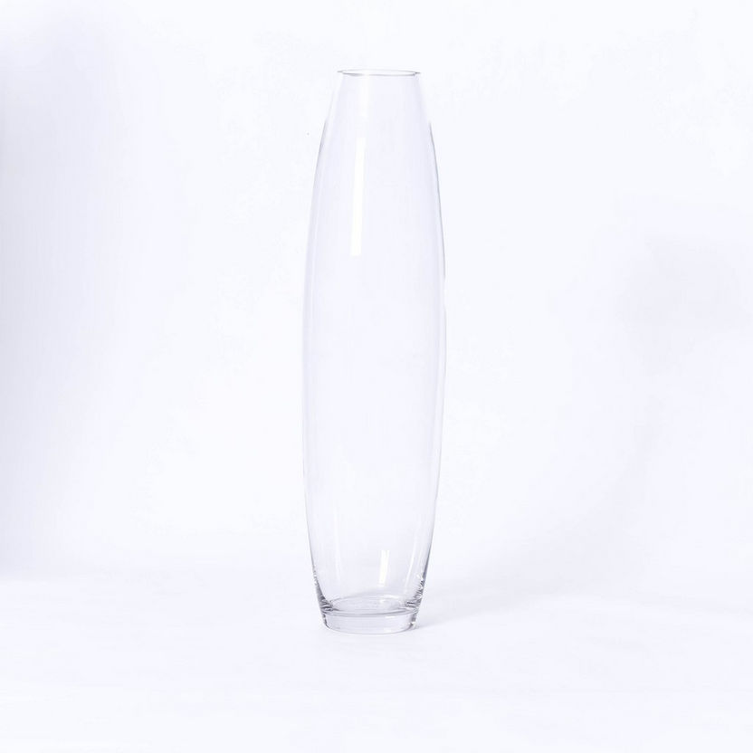 Atlanta Clear Soho Glass Oval Vase - 13x50 cm-Vases-image-4