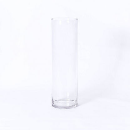 Atlanta Clear Soho Glass Cylindrical Vase - 15x15x68 cms