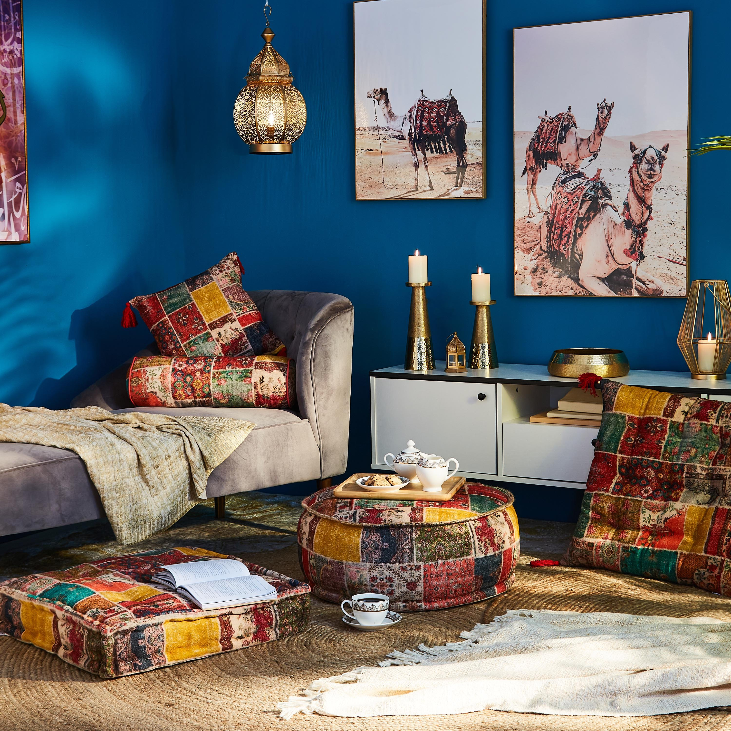 مقعد بوف بتصاميم متداخلة وطبعات من مارجان - 60x60 سم-hbxlivingroom-sofasandarmchairs-ottomansandfootstools-image-4