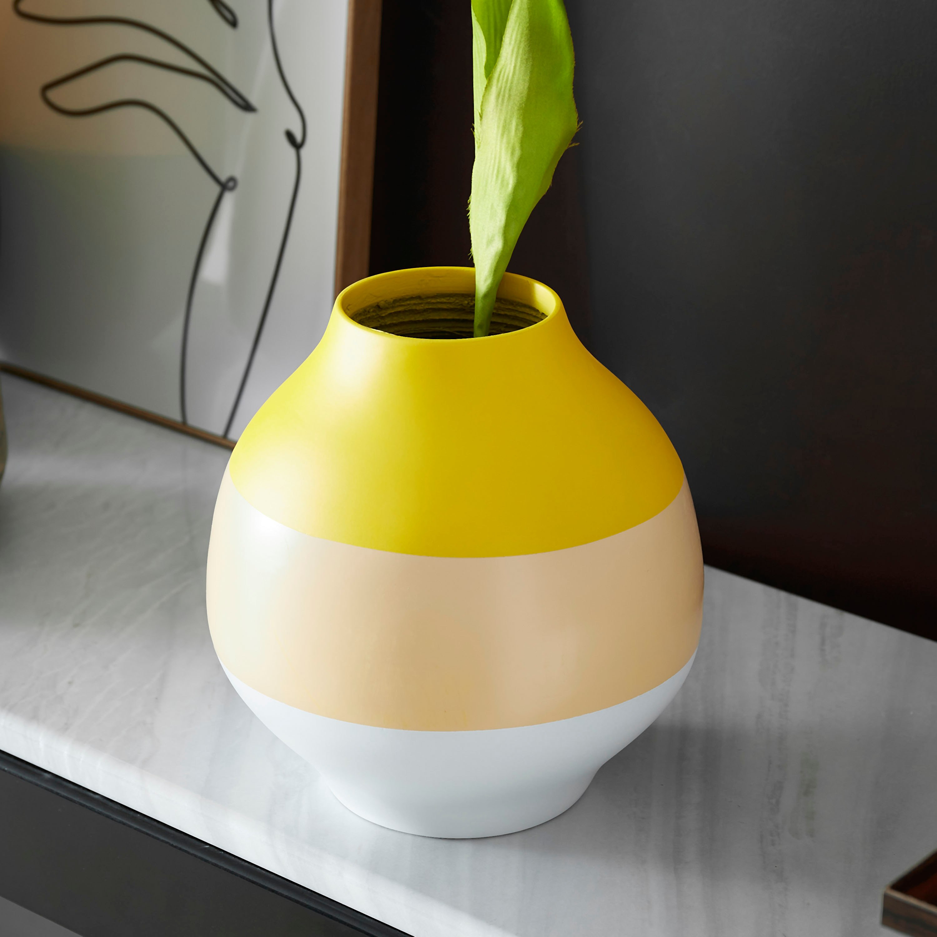 مزهرية بامبو من إزرا - 23x24 سم-hbxbedroom-decorandaccessories-vases-image-1