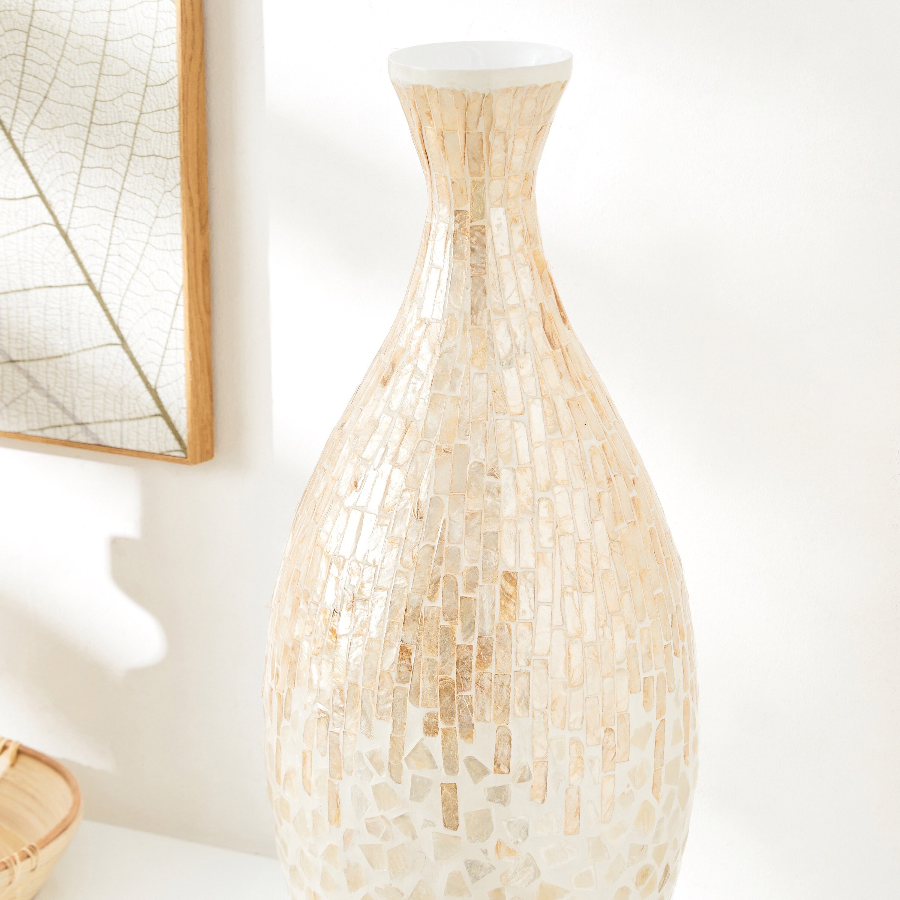 Ezra Bamboo Capiz Razzmatazz Floor Vase - 24x60 cm-hbxbedroom-decorandaccessories-vases-image-3