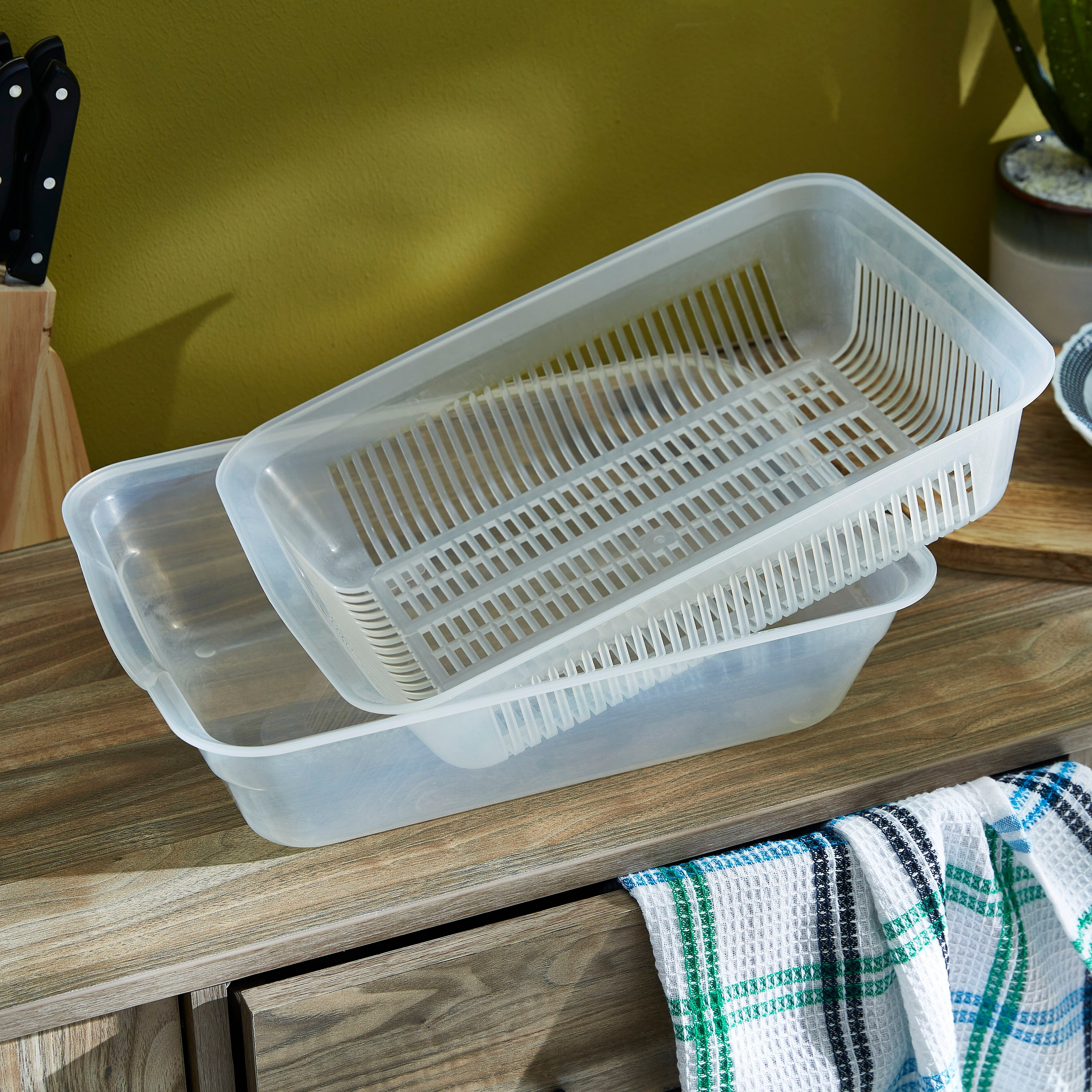 مصفاة مستطيلة الشكل مع صينية من جراسيا-hbxhomeware-hbxkitchen-image-1