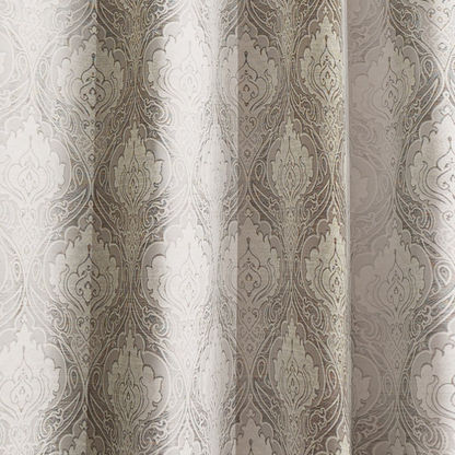 Regency Damask 2-Piece Jacquard Curtain Set - 135x240 cms