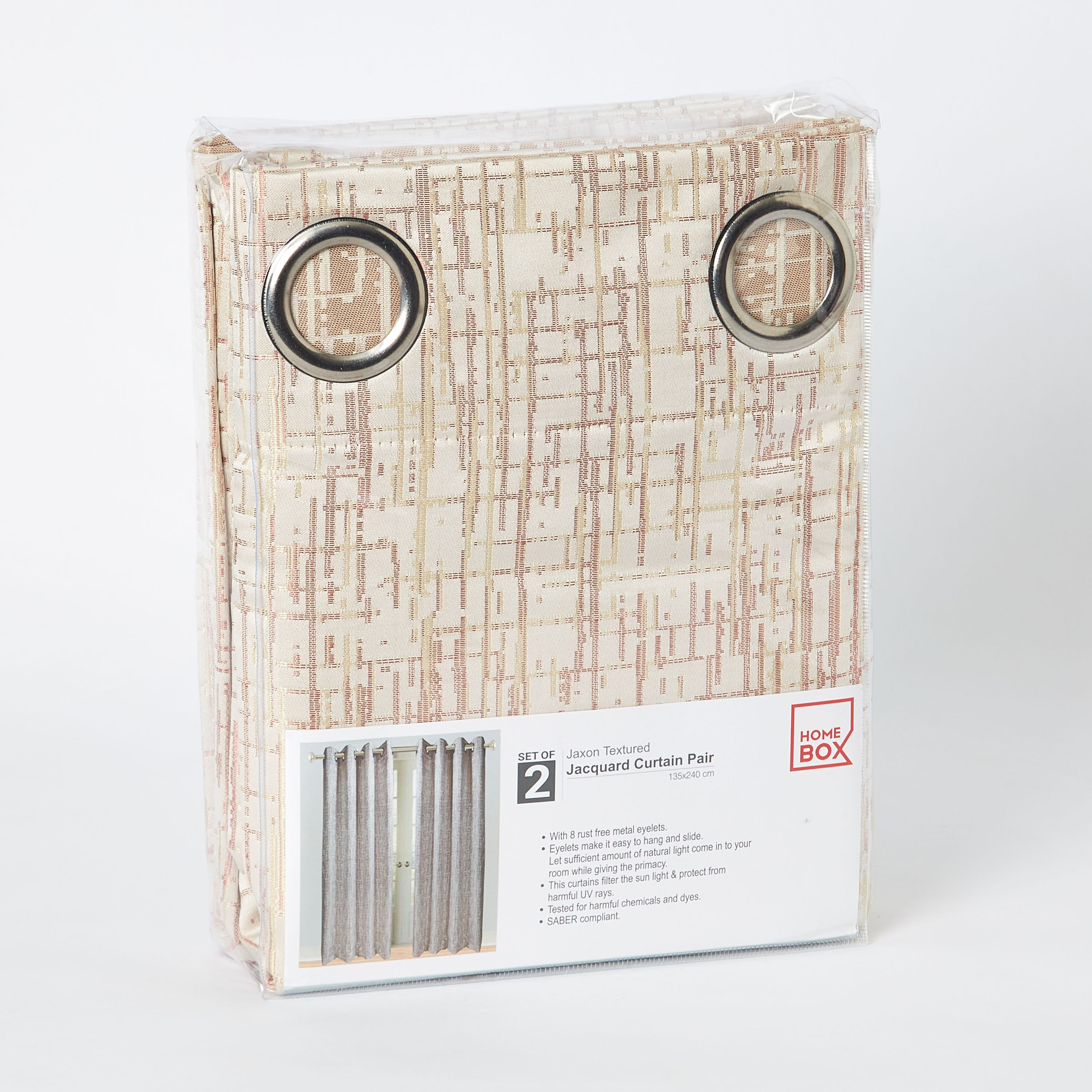 طقم ستائر جاكار بارز الملمس قطعتين من جاكسون- 135x240 سم-hbxhomeware-hbxdecorandfurnishings-image-5