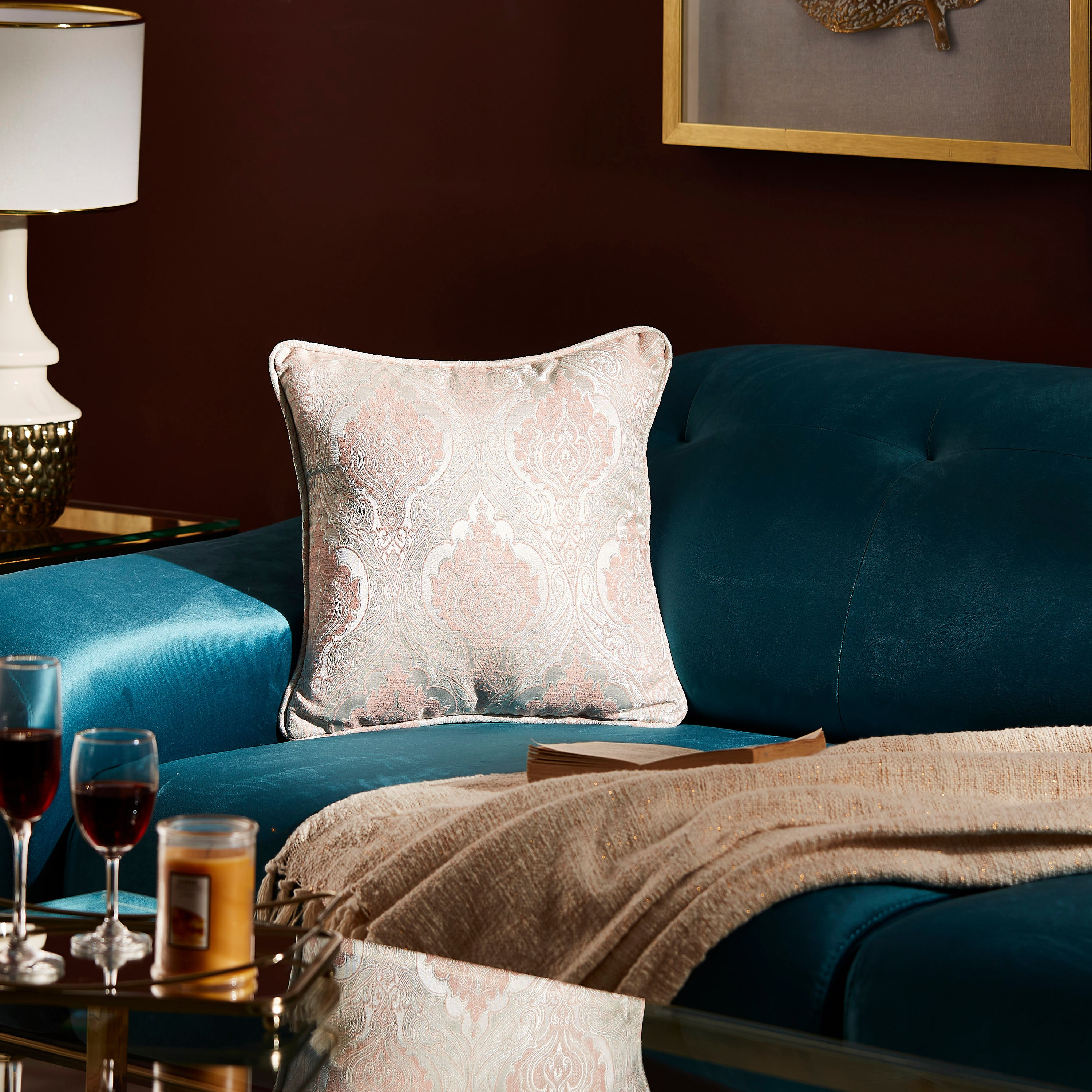 غطاء وسادة جاكار داماسك من ريجنسي - 40x40 سم-hbxhomeware-cushionsandcovers-cushioncovers-image-2