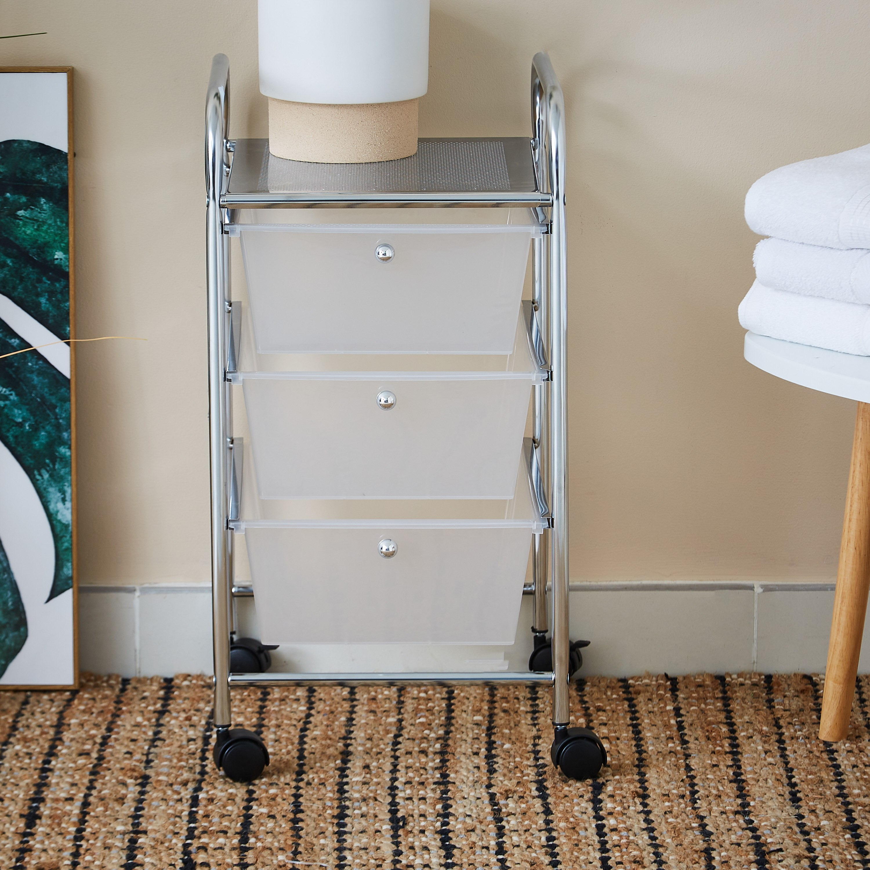 Aspen 3-Tier Multipurpose Trolley - 32.5x37x62 cm-hbxbedroom-bedroomaccessories-bedroomstorage-image-3