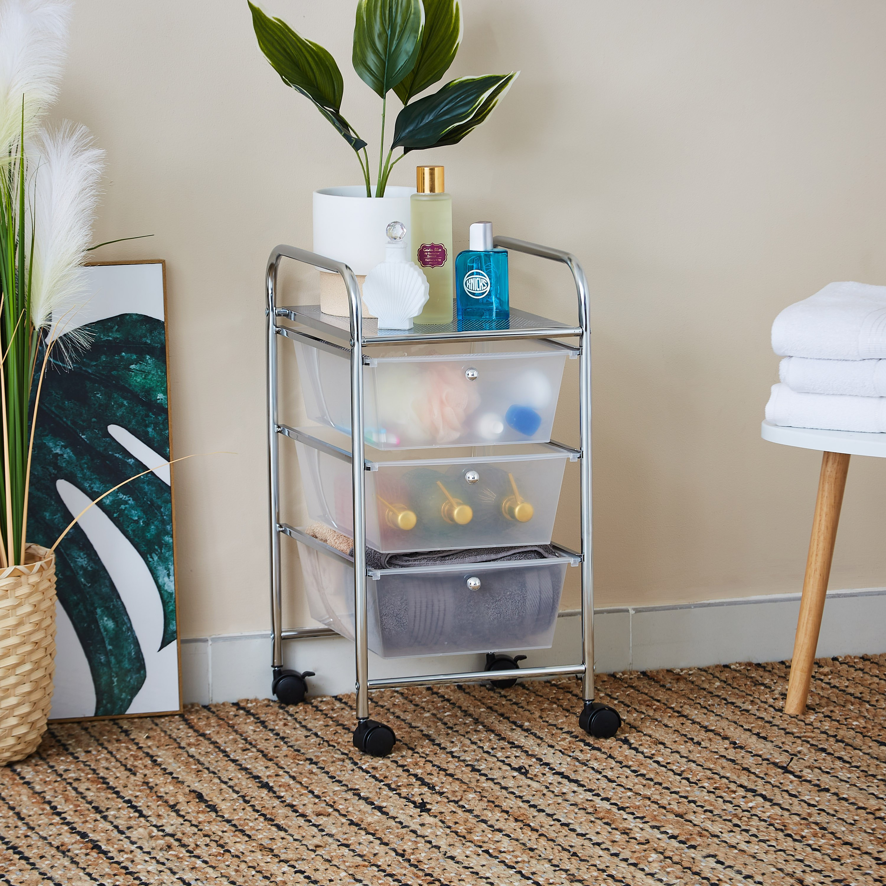 Aspen 3-Tier Multipurpose Trolley - 32.5x37x62 cm-hbxbedroom-bedroomaccessories-bedroomstorage-image-7