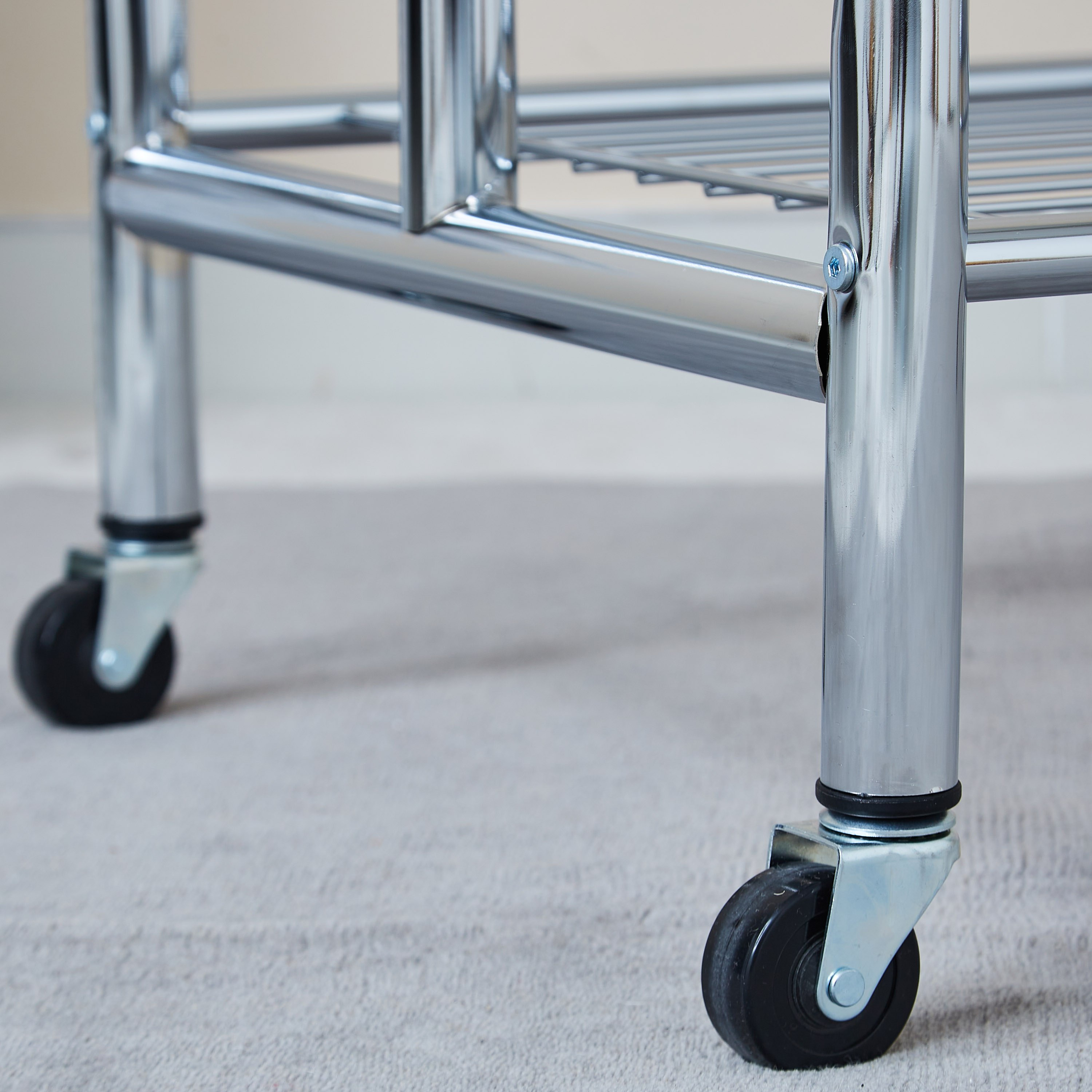 Lapis Garment Chrome Rack with Wheels - 120x50x169 cm-hbxlivingroom-decorandaccessories-coathangers-image-4