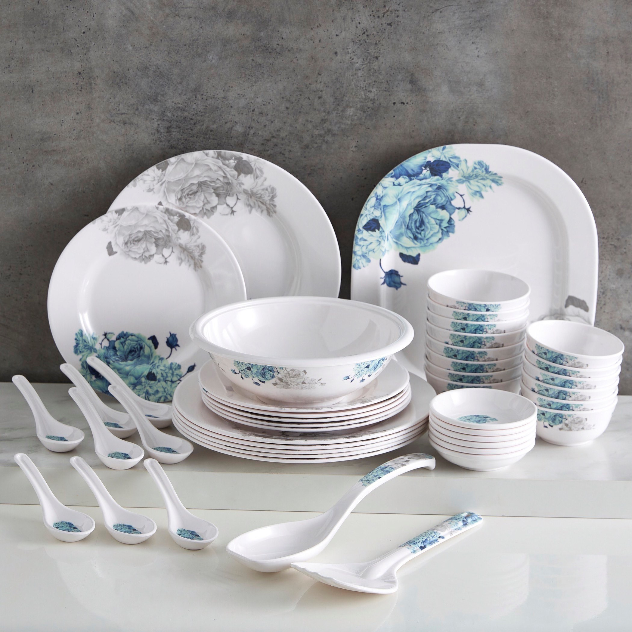 Aqua Rose 44-Piece Dinner Set-hbxhomeware-hbxkitchen-image-1