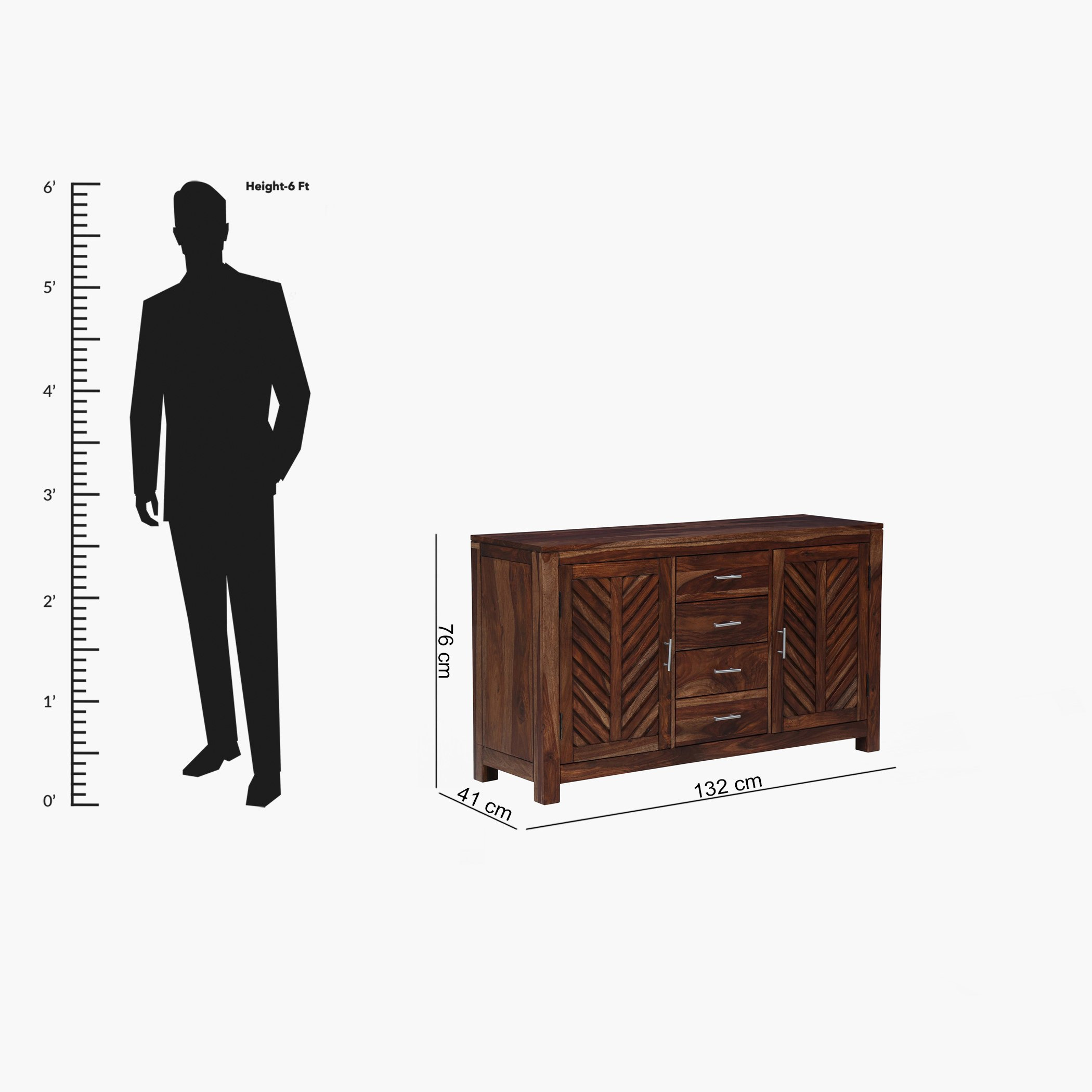 وحدة جانبية ببابين و4 أدراج من ريتزي-hbxfurniture-diningroom-buffetsandsideboards-image-7