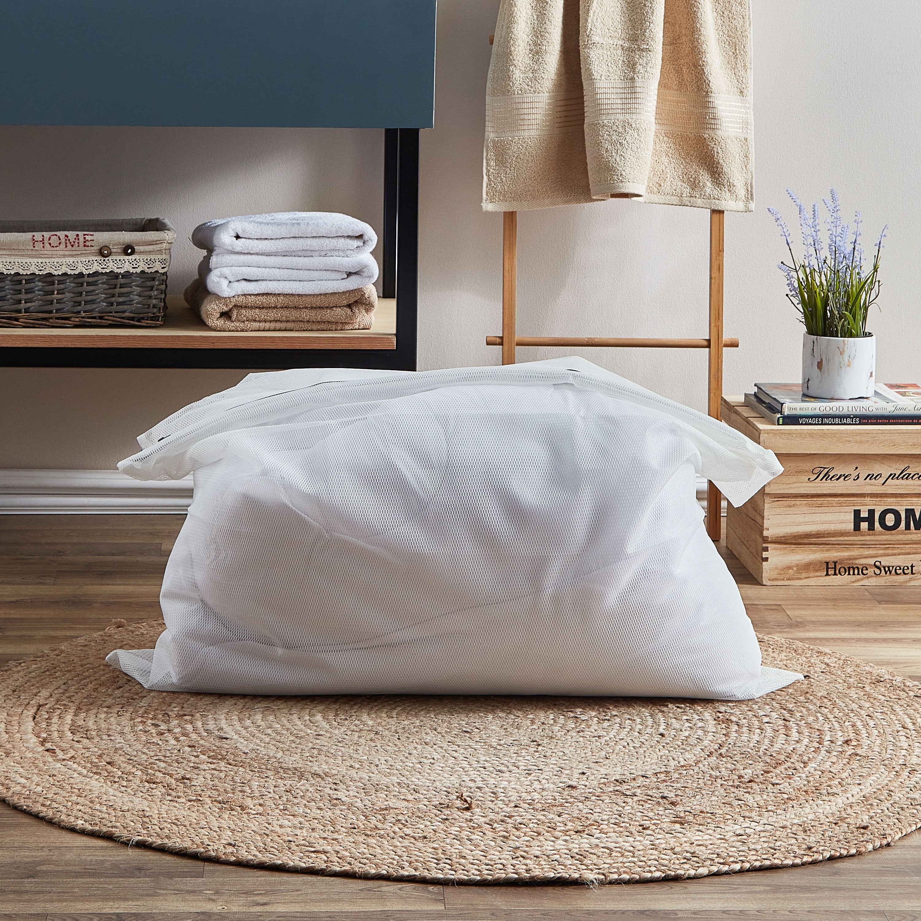 سلّة غسيل شبكيّة مزدوجة إكسترا لارج من لوك أند لوك - 90x90 سم-hbxbedroom-bedroomaccessories-bedroomstorage-image-3