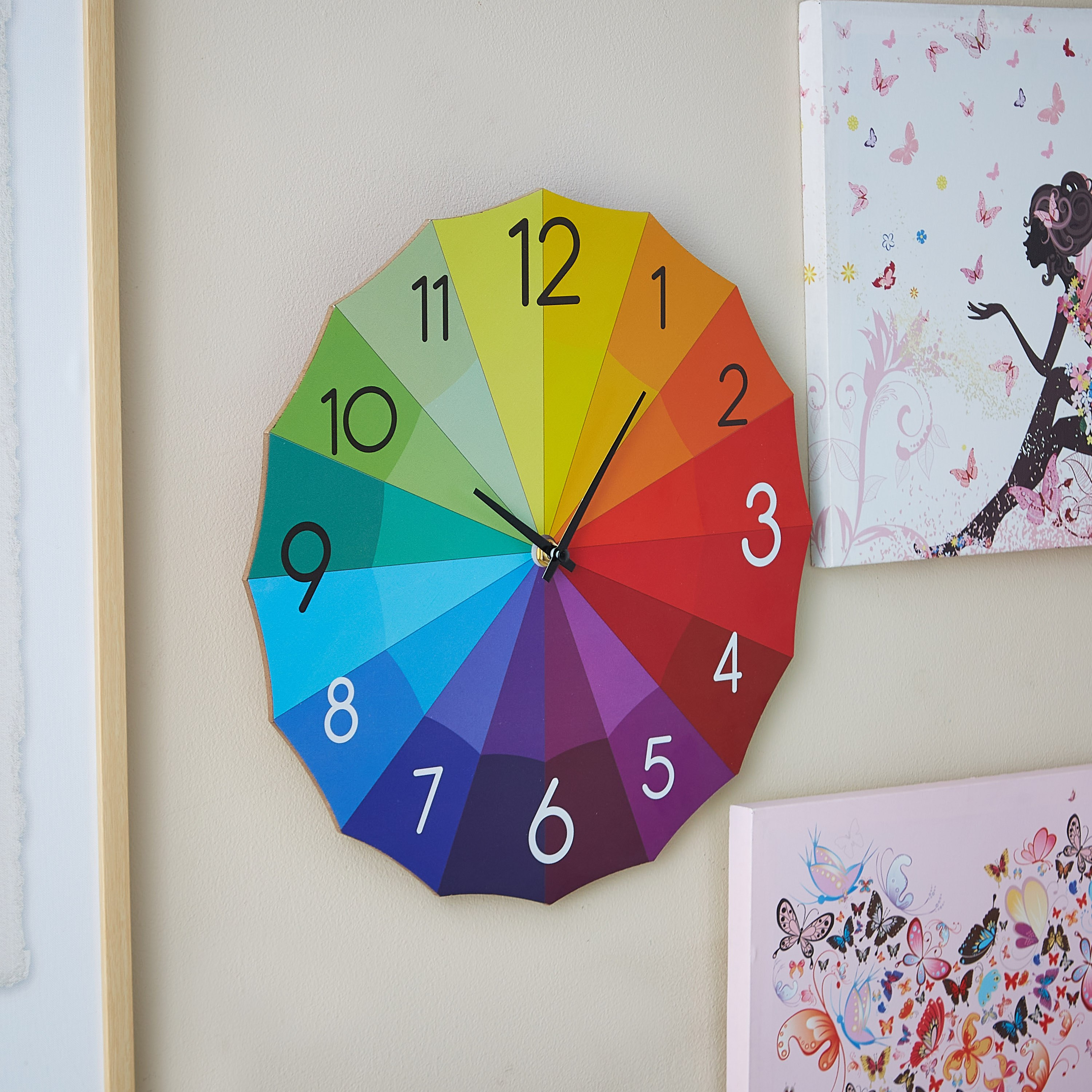 ساعة حائط إم دي أف بألوان الطيف من إيبوتش-hbxhomeware-hbxkidsandyouth-image-1