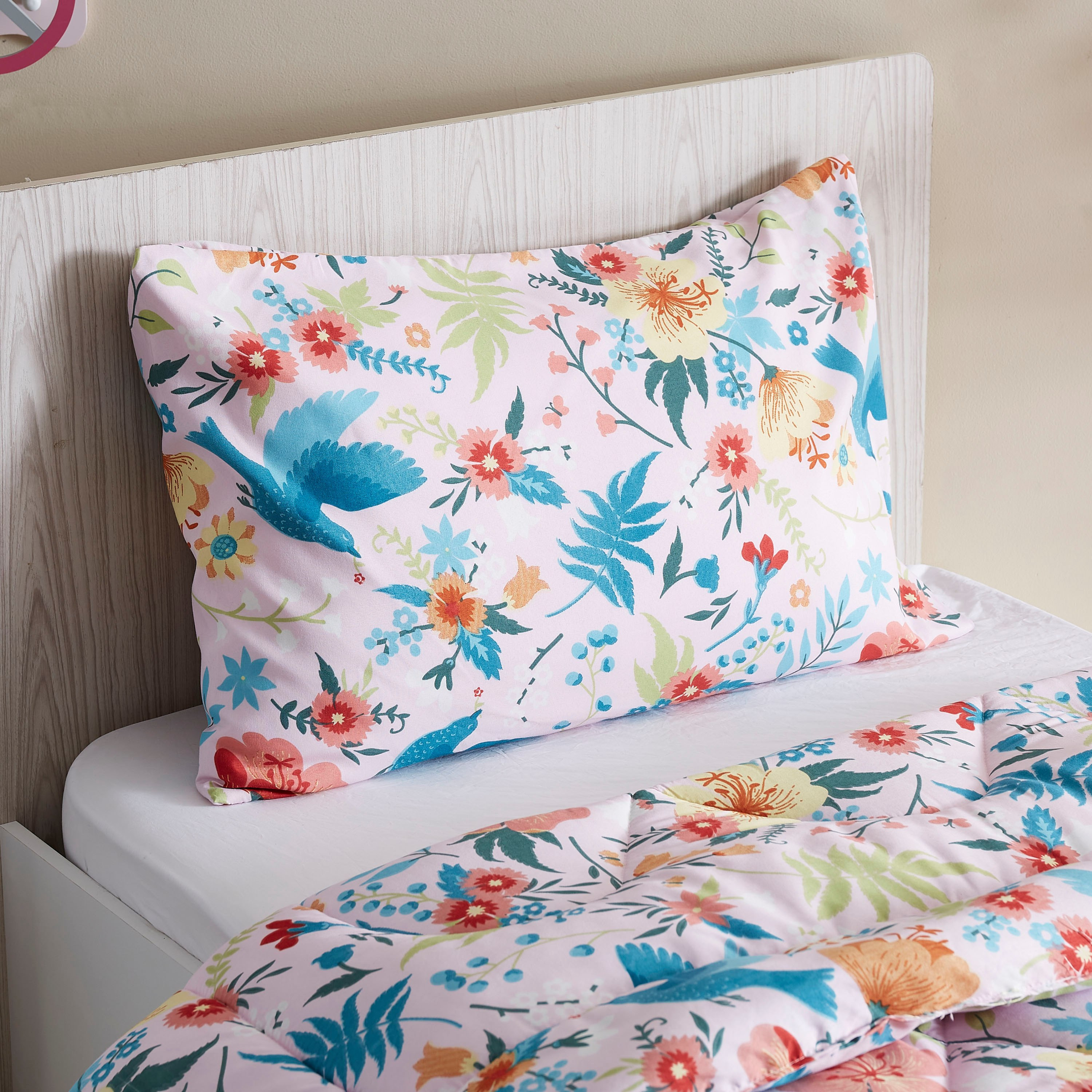 طقم لحاف فردي بطبعات أزهار قطعتين من إنتاليو جيو - 135x220 سم-hbxhomeware-hbxkidsandyouth-image-2