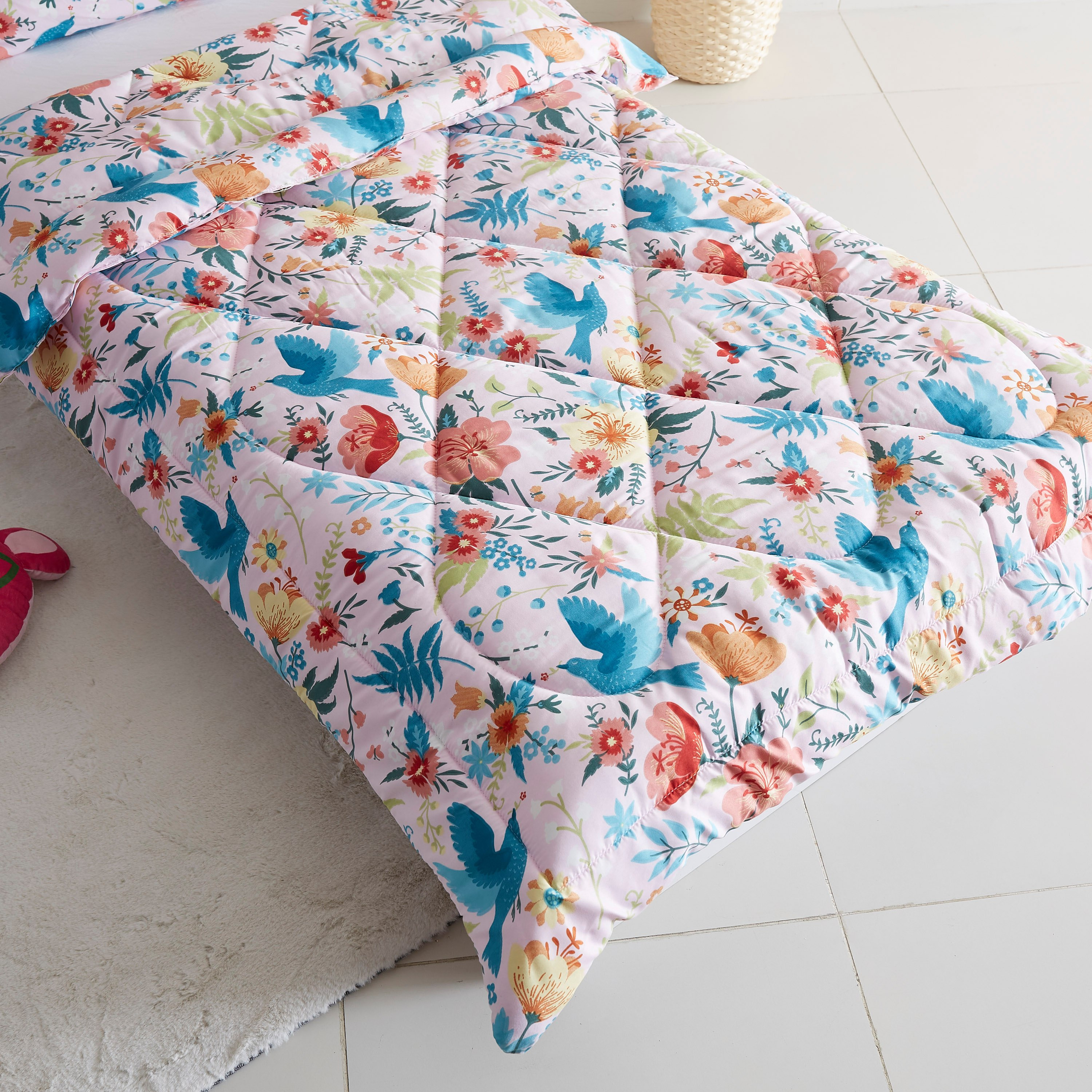 طقم لحاف فردي بطبعات أزهار قطعتين من إنتاليو جيو - 135x220 سم-hbxhomeware-hbxkidsandyouth-image-3