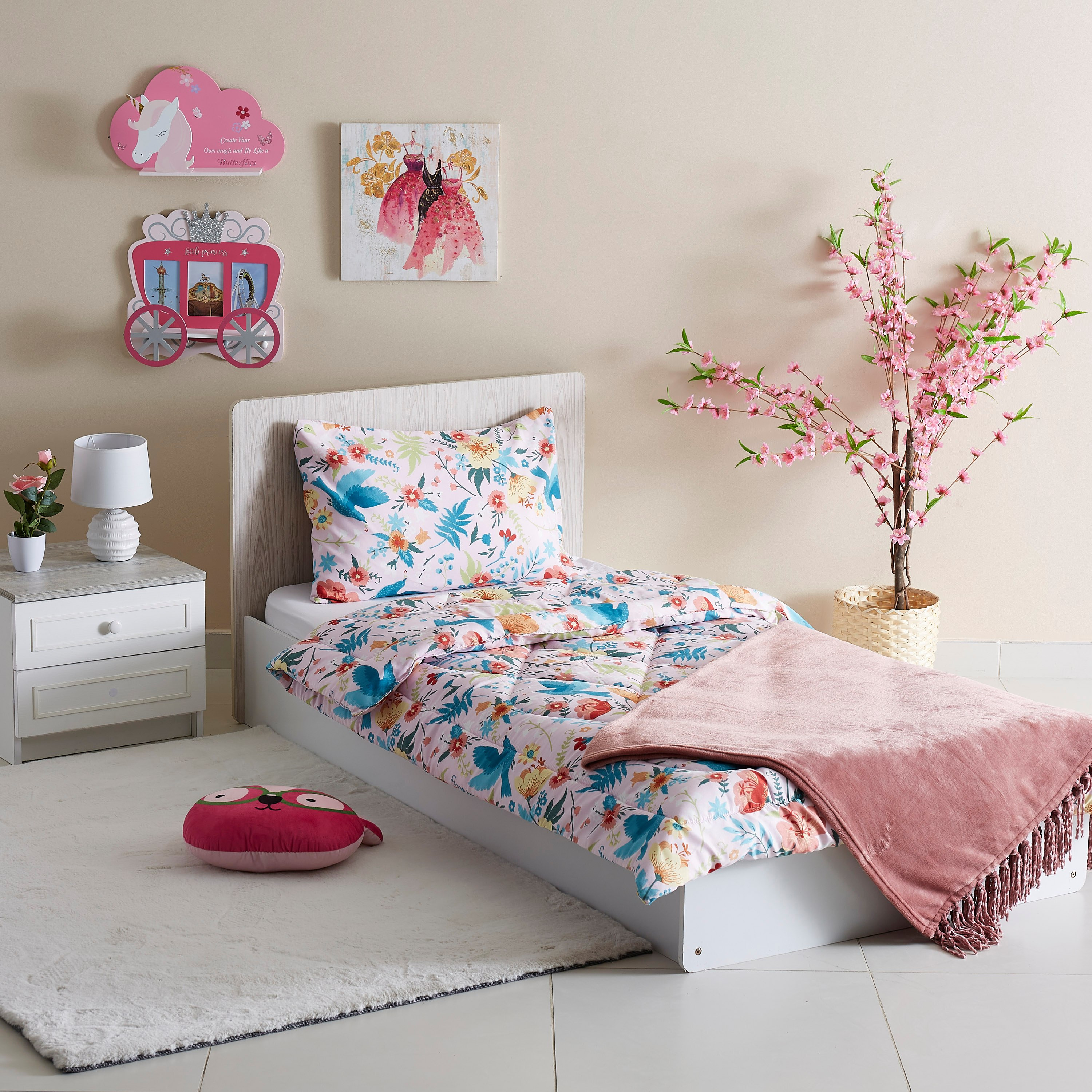 طقم لحاف فردي بطبعات أزهار قطعتين من إنتاليو جيو - 135x220 سم-hbxhomeware-hbxkidsandyouth-image-5