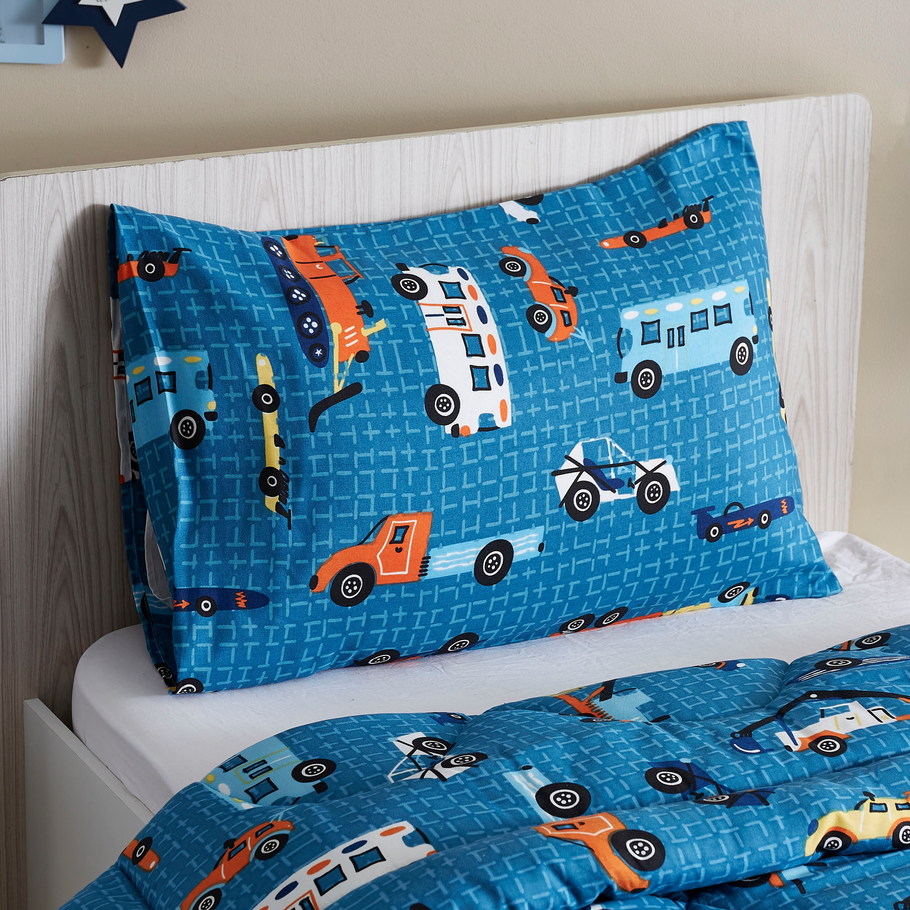 طقم لحاف فردي بطبعات وسائل نقل قطعتين من إنتالجليو - 135x220 سم-hbxhomeware-hbxkidsandyouth-image-2