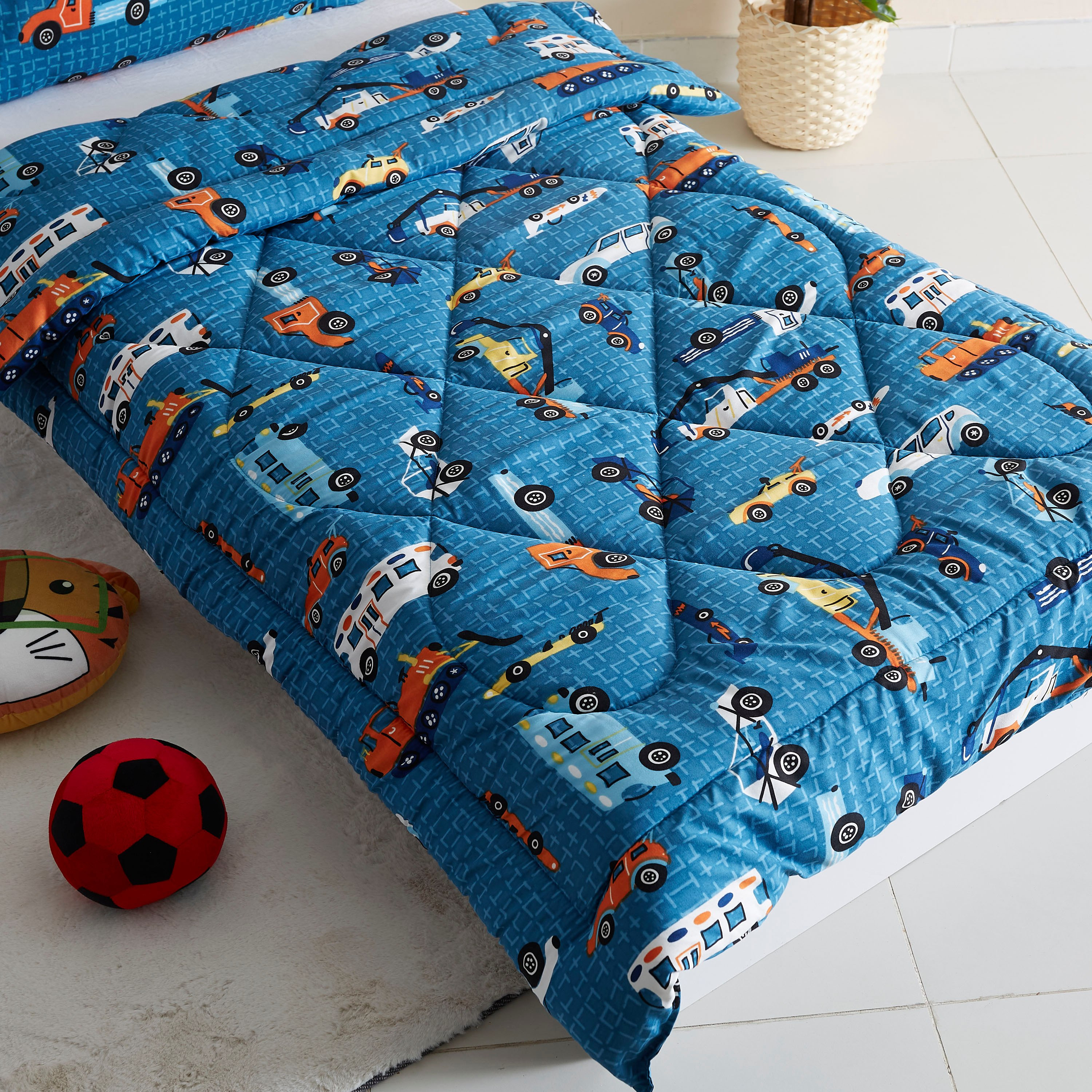 طقم لحاف فردي بطبعات وسائل نقل قطعتين من إنتالجليو - 135x220 سم-hbxhomeware-hbxkidsandyouth-image-3