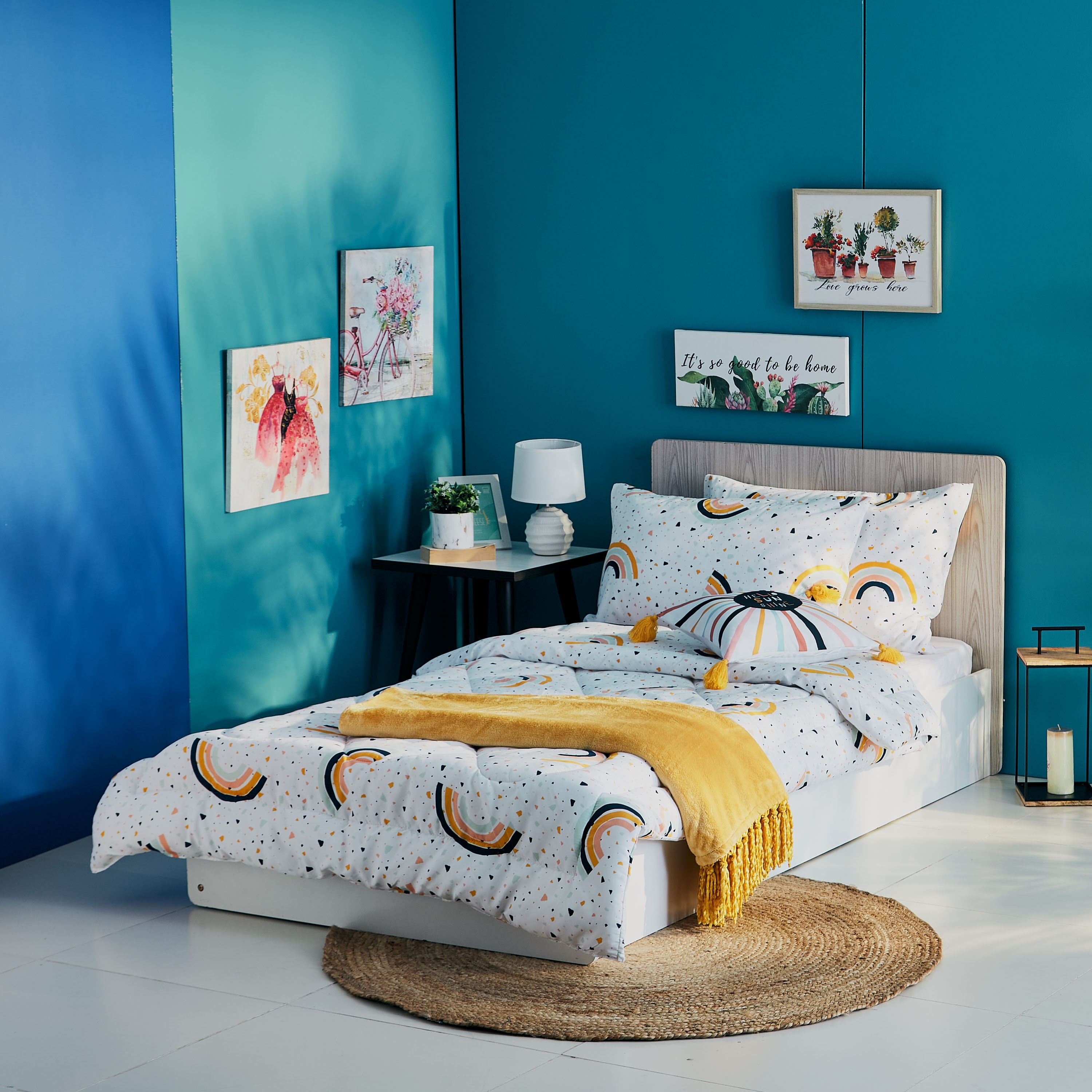 طقم أغطية وسائد من قطعتين بطبعات قوس قزح من إنتاجليو - 50X75 سم-hbxhomeware-hbxkidsandyouth-image-3