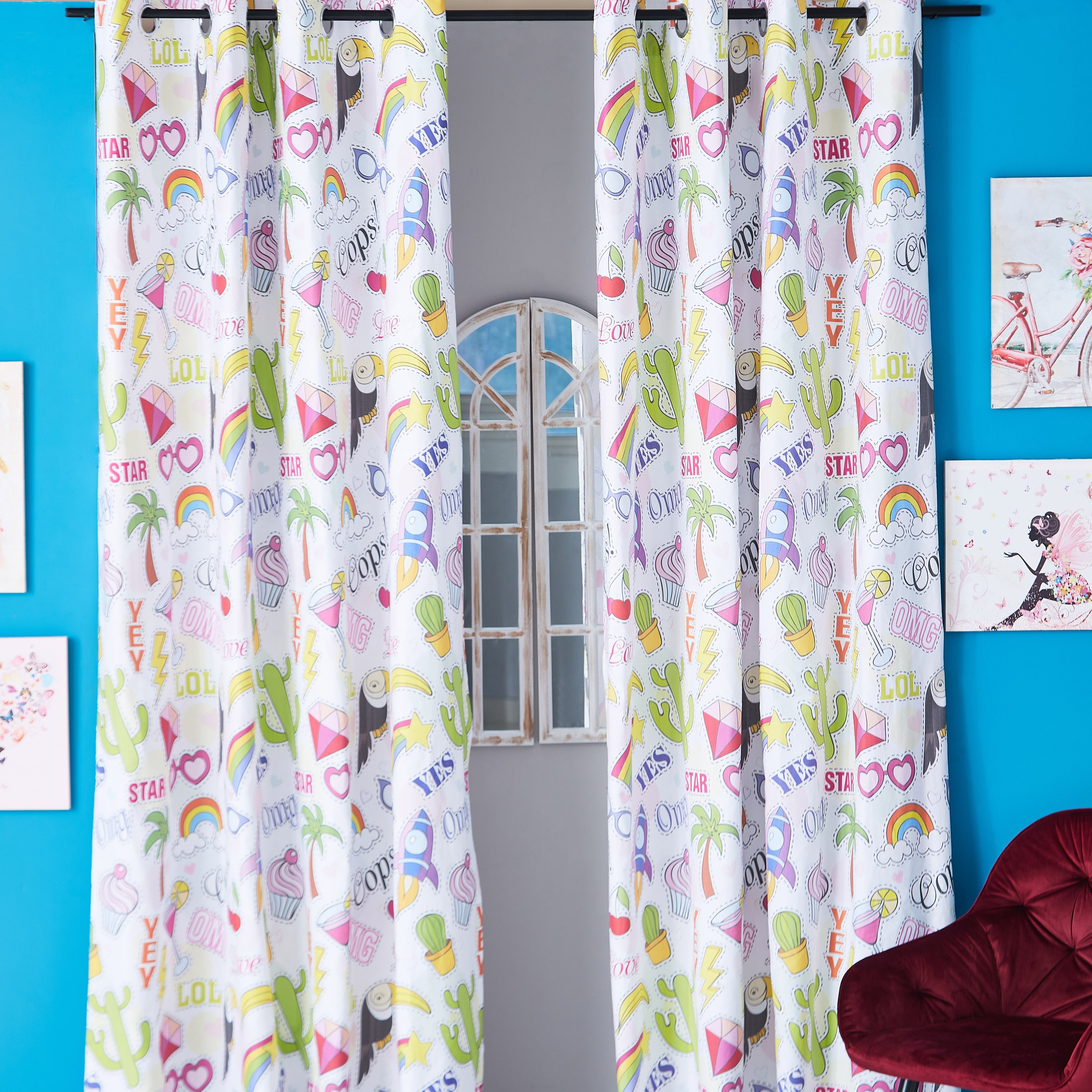 طقم ستارة قطعتين بتصميم استوائي من موديش - 140x240 سم-hbxhomeware-hbxkidsandyouth-image-1