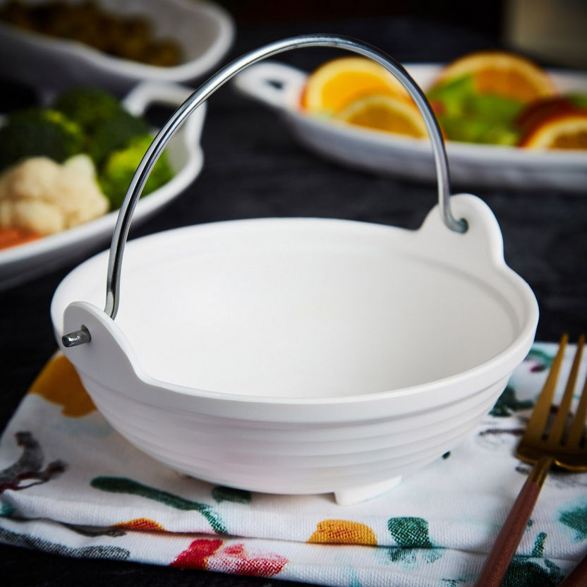 Classic Wok Shaped Serving Bowl with Handle - 15 cm-Serveware-image-1