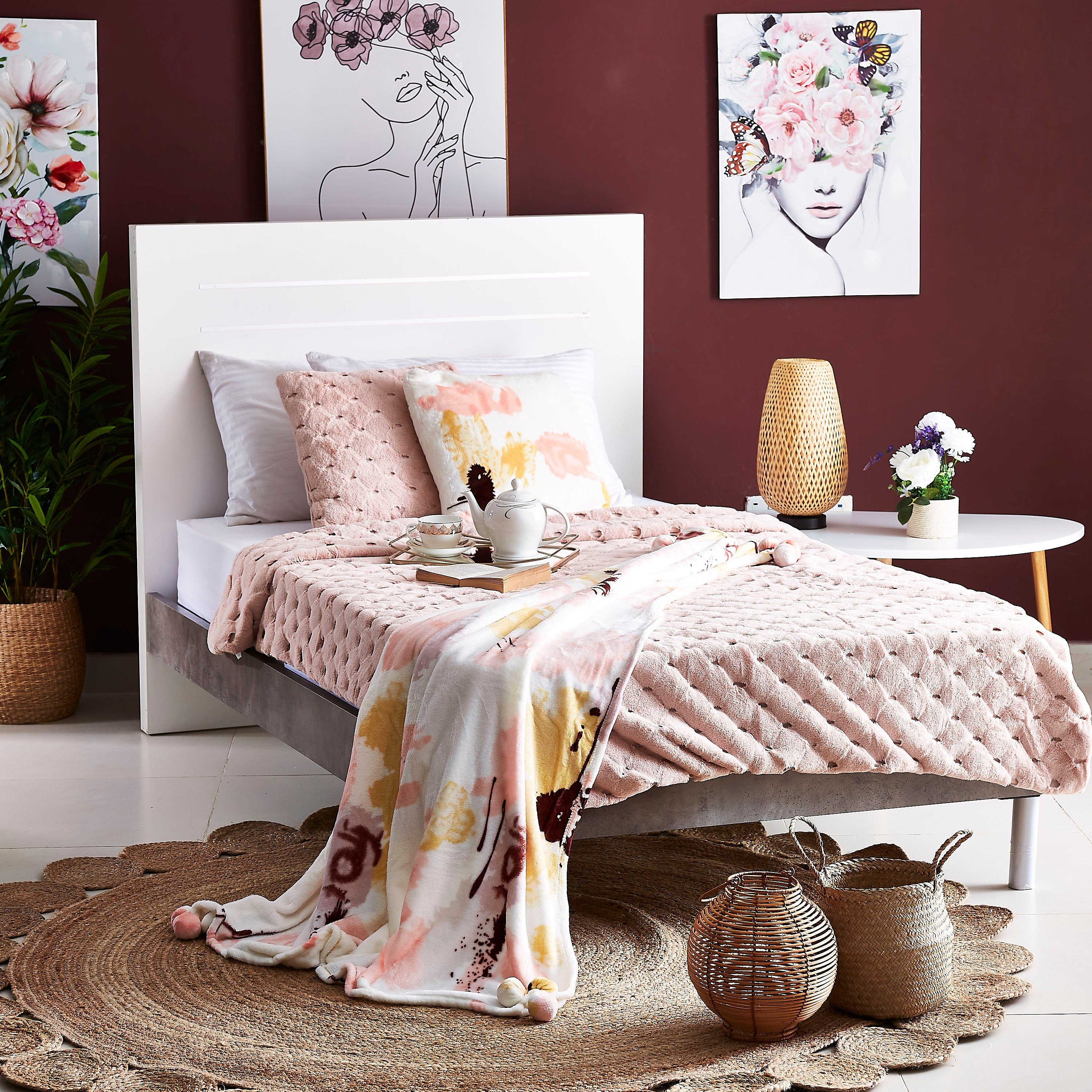بطانية خفيفة مايكروفايبر فلانيل بطبعات من جويس - 130x180  سم-hbxhomeware-hbxbedroom-image-5