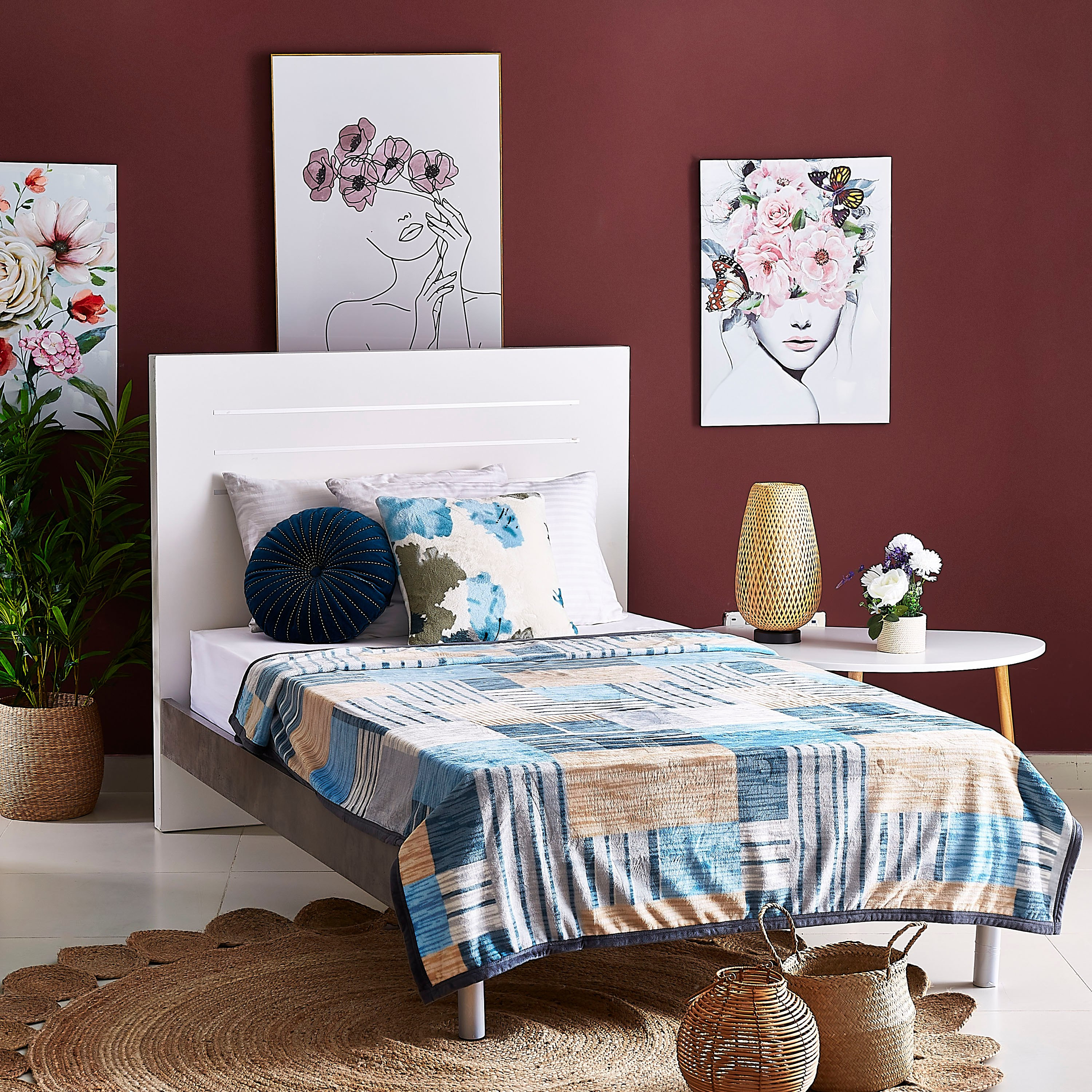 بطانية مايكروفايبر فلانيل مزدوجة بطبعات من ديلان - 150x220 سم-hbxhomeware-hbxbedroom-image-4
