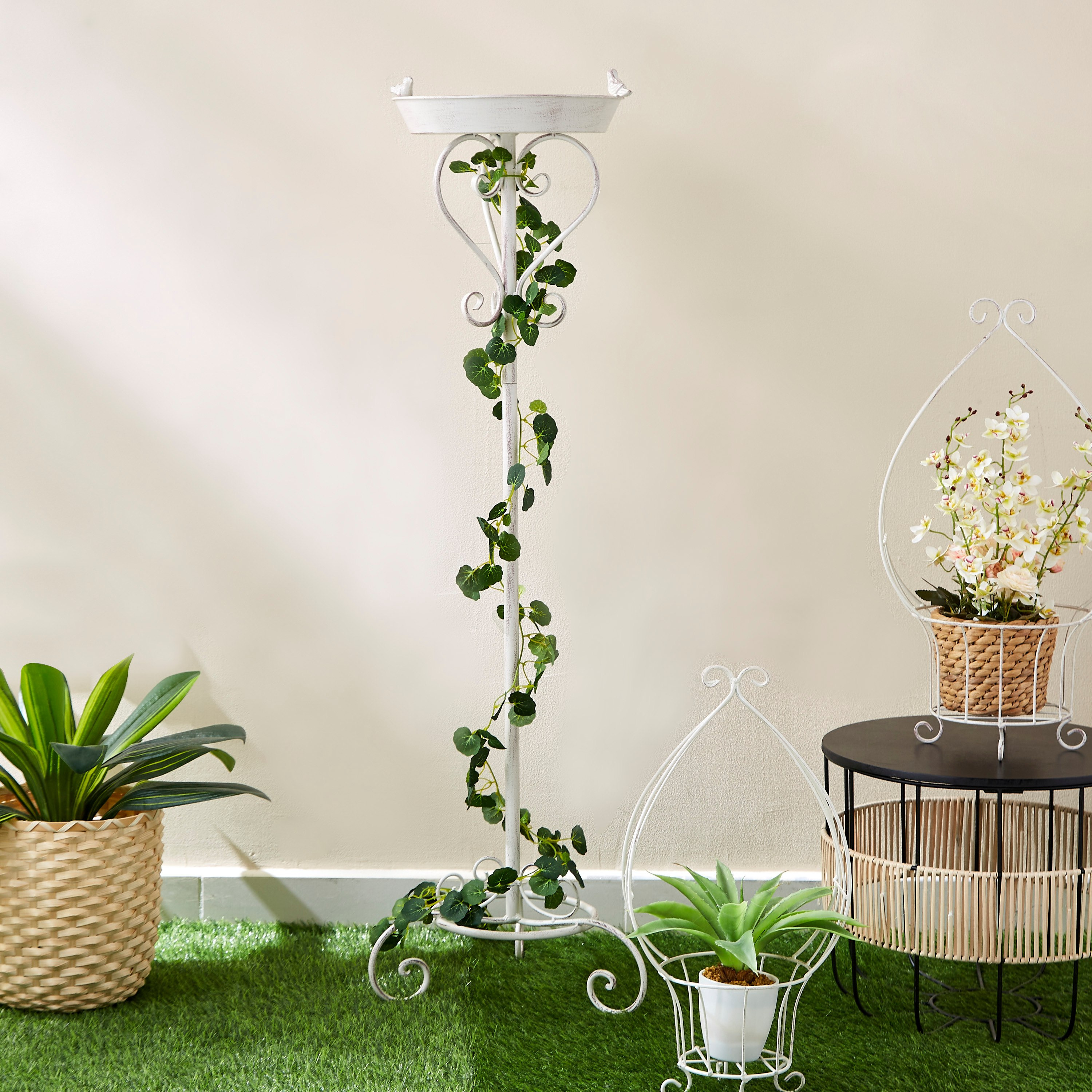 إكليل بتصميم ورق شجر مستدير من إدينيك - 180 سم-hbxdecorandfurnishings-homeaccessories-artificialflowersandplants-image-4