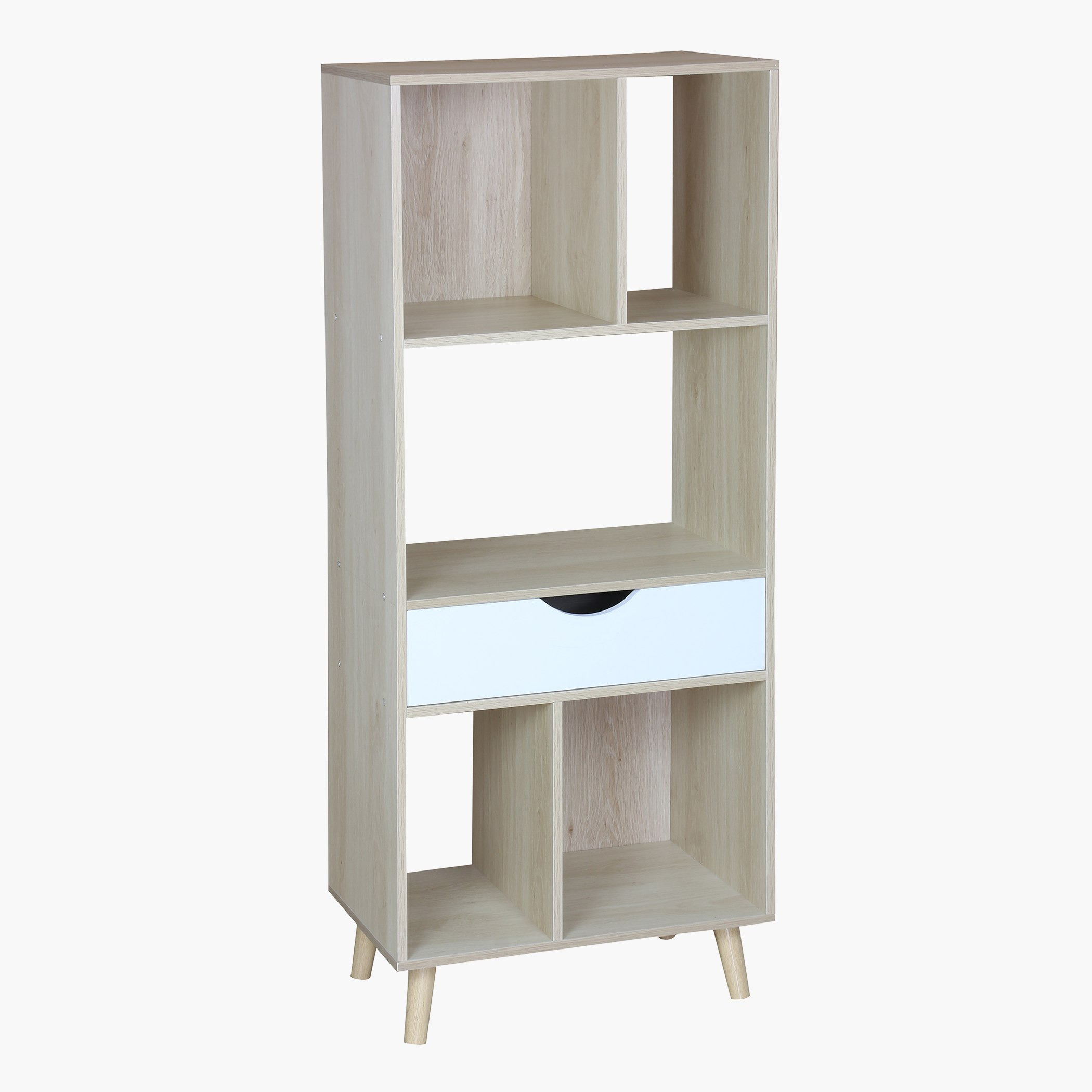 خزانة كتب كبيرة بدرج واحد و 5 أرفف من لين-hbxfurniture-office-bookcases-image-1