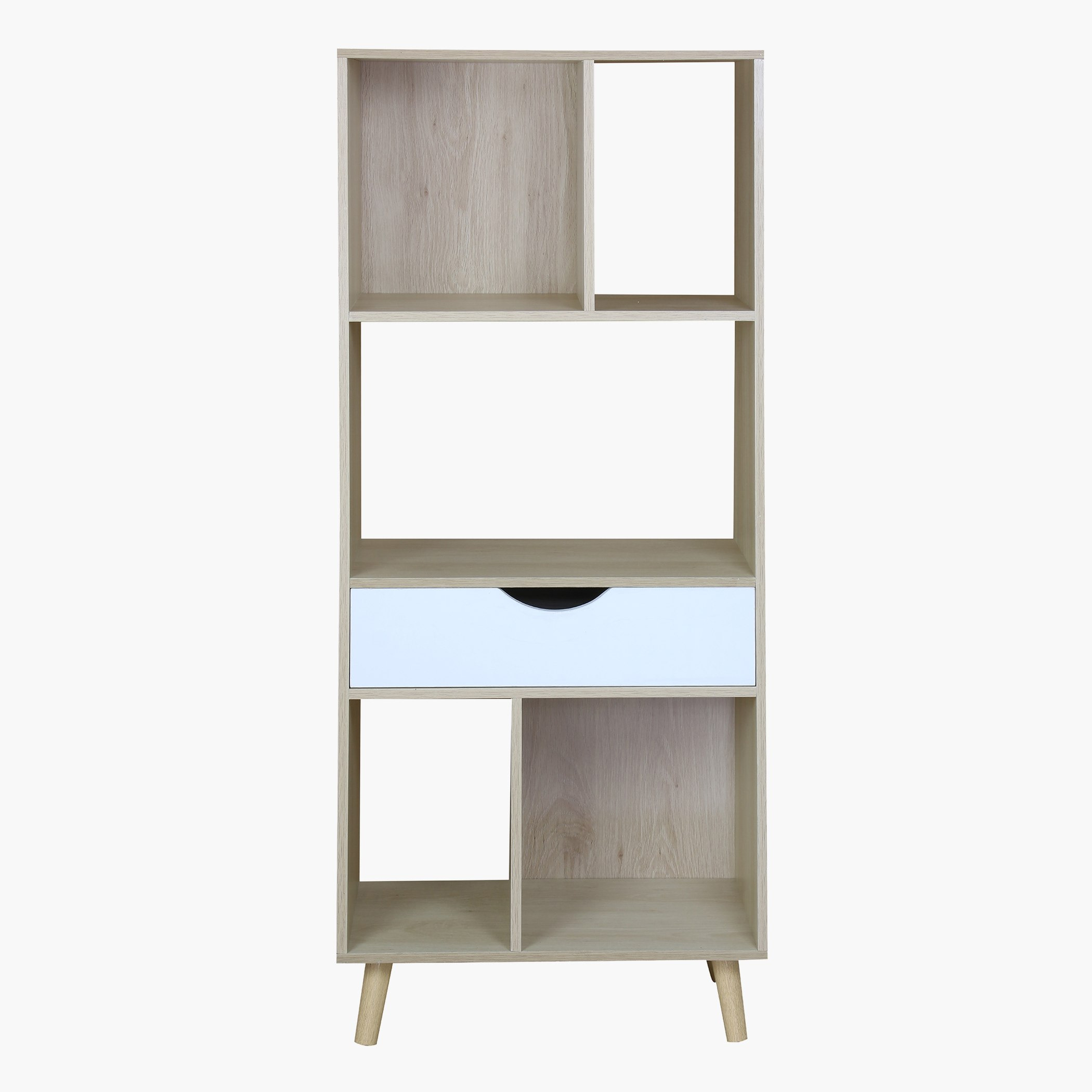 خزانة كتب كبيرة بدرج واحد و 5 أرفف من لين-hbxfurniture-office-bookcases-image-2