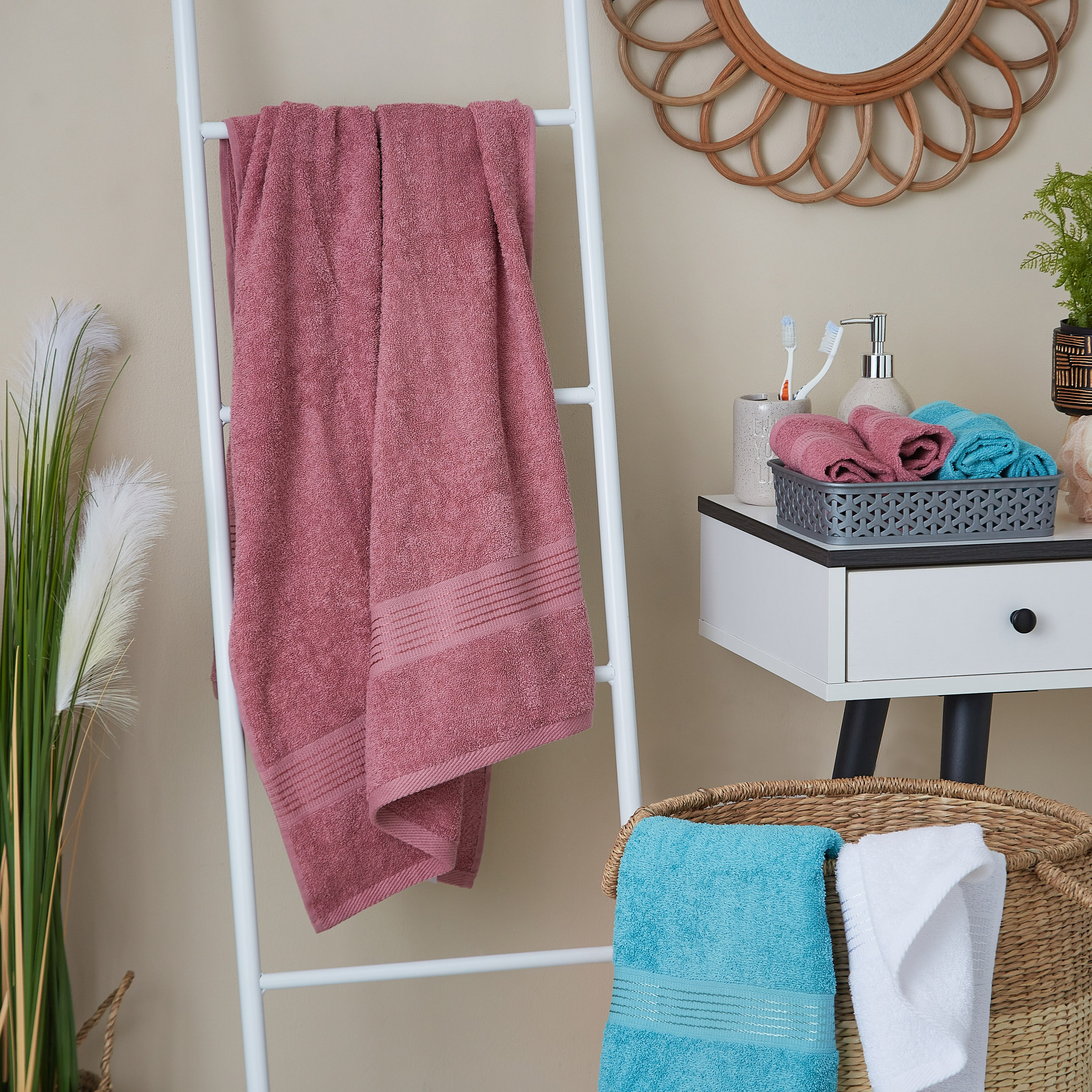 طقم مناشف وجه 4 قطع من إسينشيال - 30x30 سم-hbxbathroom-bathroomtextiles-image-4