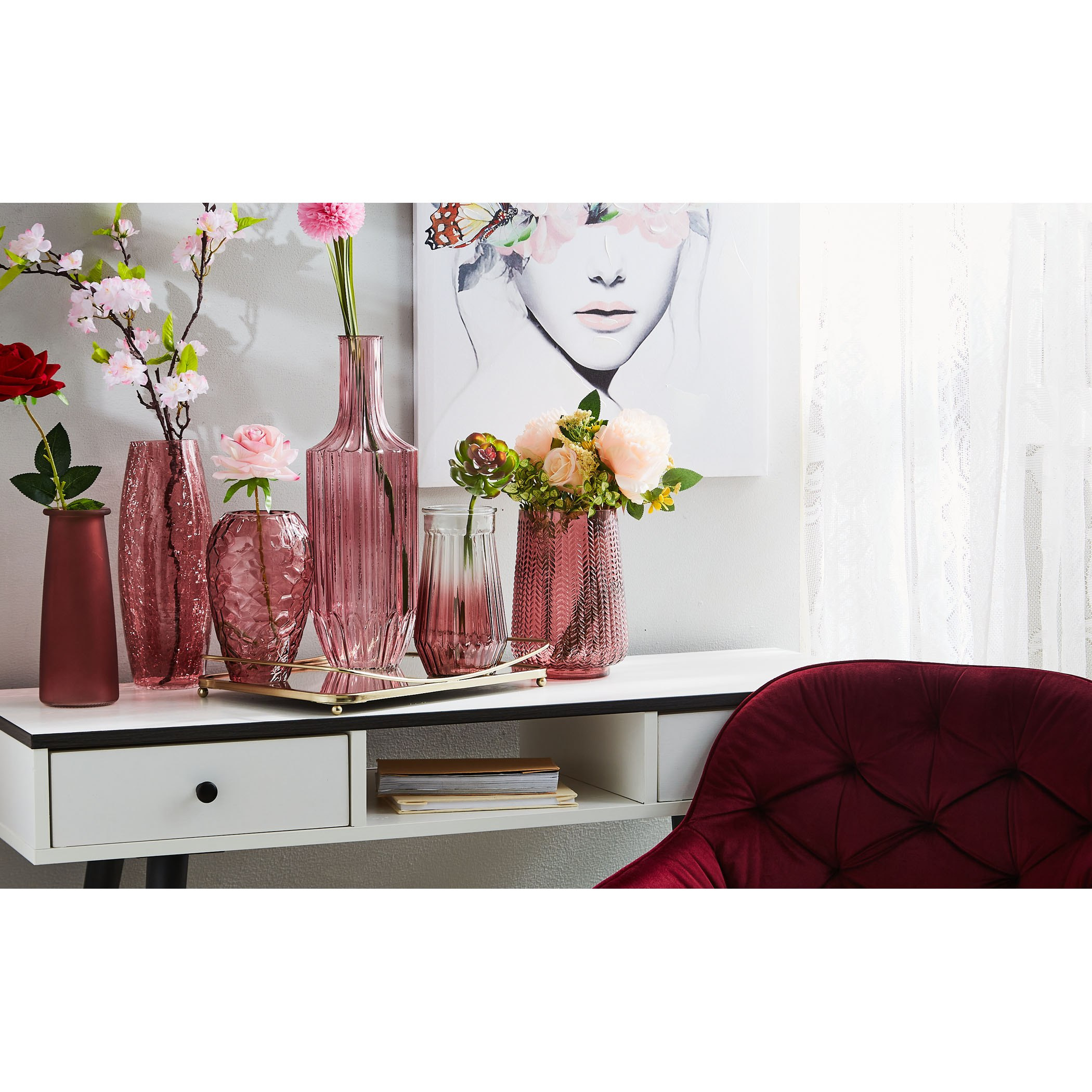 مزهريّة زجاجيّة من كلايد  - 11x20 سم-hbxbedroom-decorandaccessories-vases-image-3