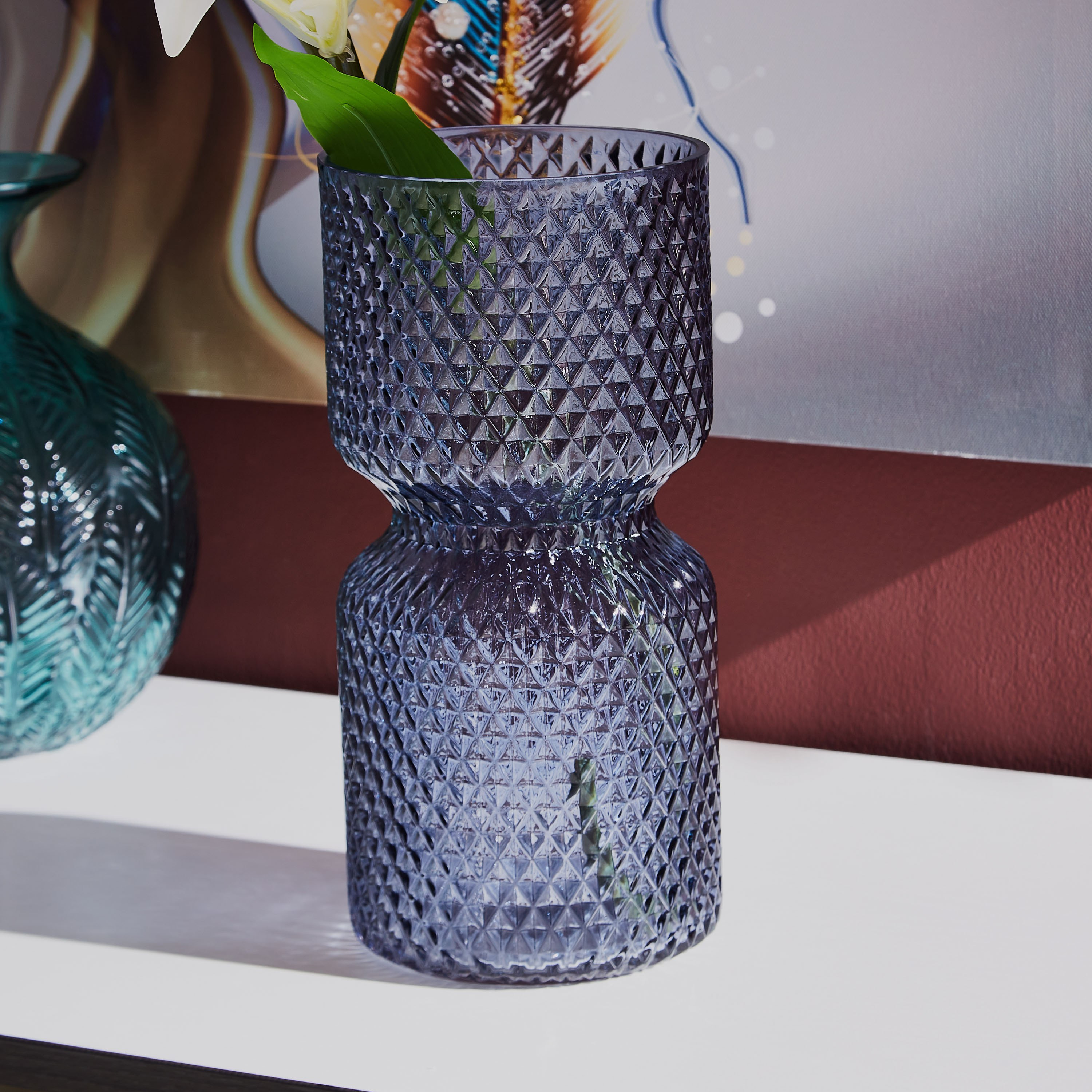 مزهريّة زجاجيّة من كلايد - 12x25 سم-hbxbedroom-decorandaccessories-vases-image-1