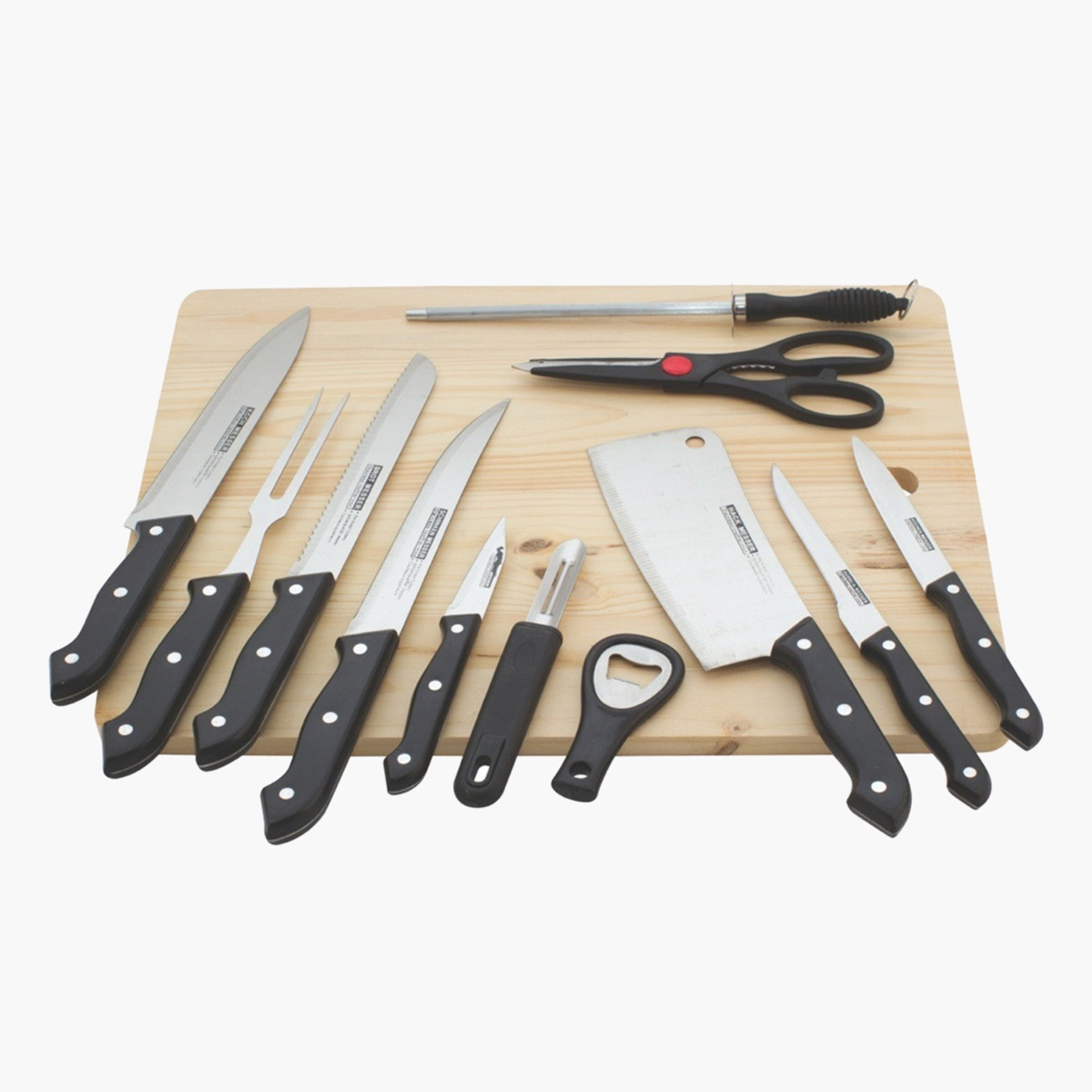 طقم سكاكين مع لوح تقطيع 13 قطعة من أكورد-hbxkitchen-kitchenware-choppingboards-image-1
