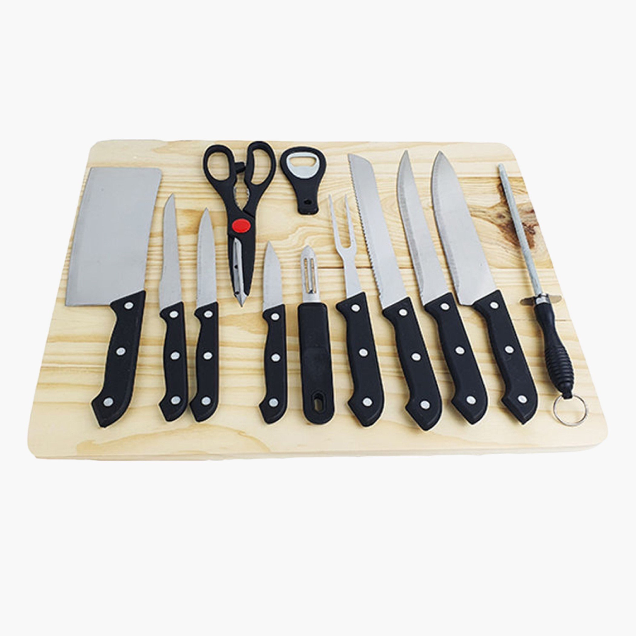 طقم سكاكين مع لوح تقطيع 13 قطعة من أكورد-hbxkitchen-kitchenware-choppingboards-image-2