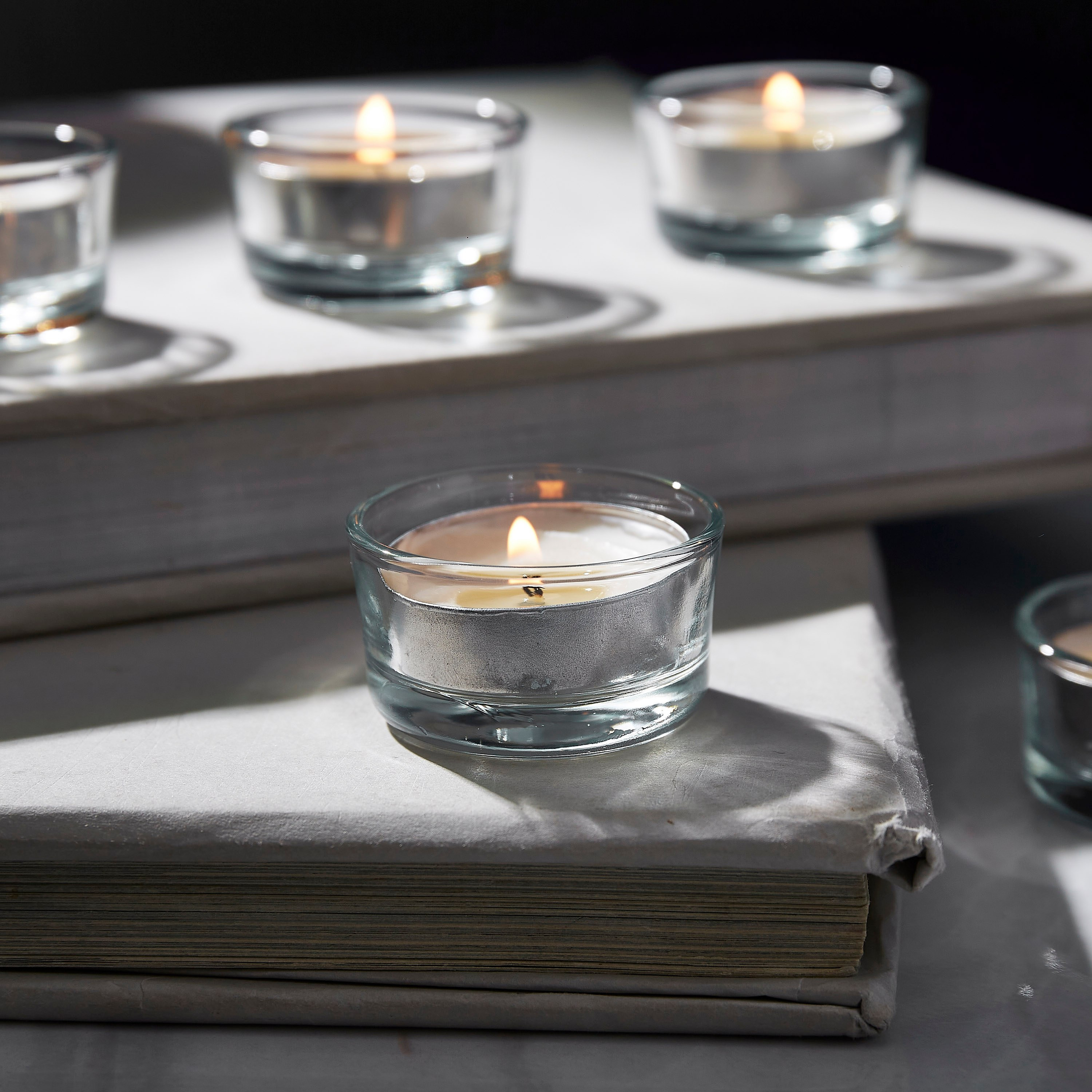 طقم حامل شموع صغيرة زجاجي شفّاف تريا من أتلانتا - 5 قطع-hbxlivingroom-decorandaccessories-candleholders-image-3