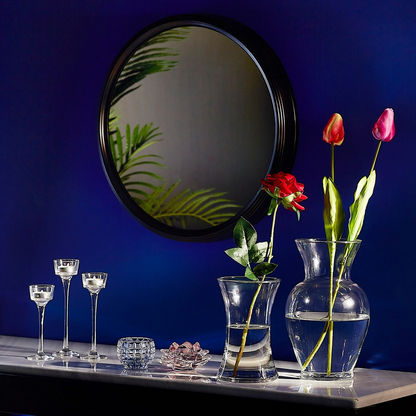 Lotus Glass Tealight Holder - 11x10 cms
