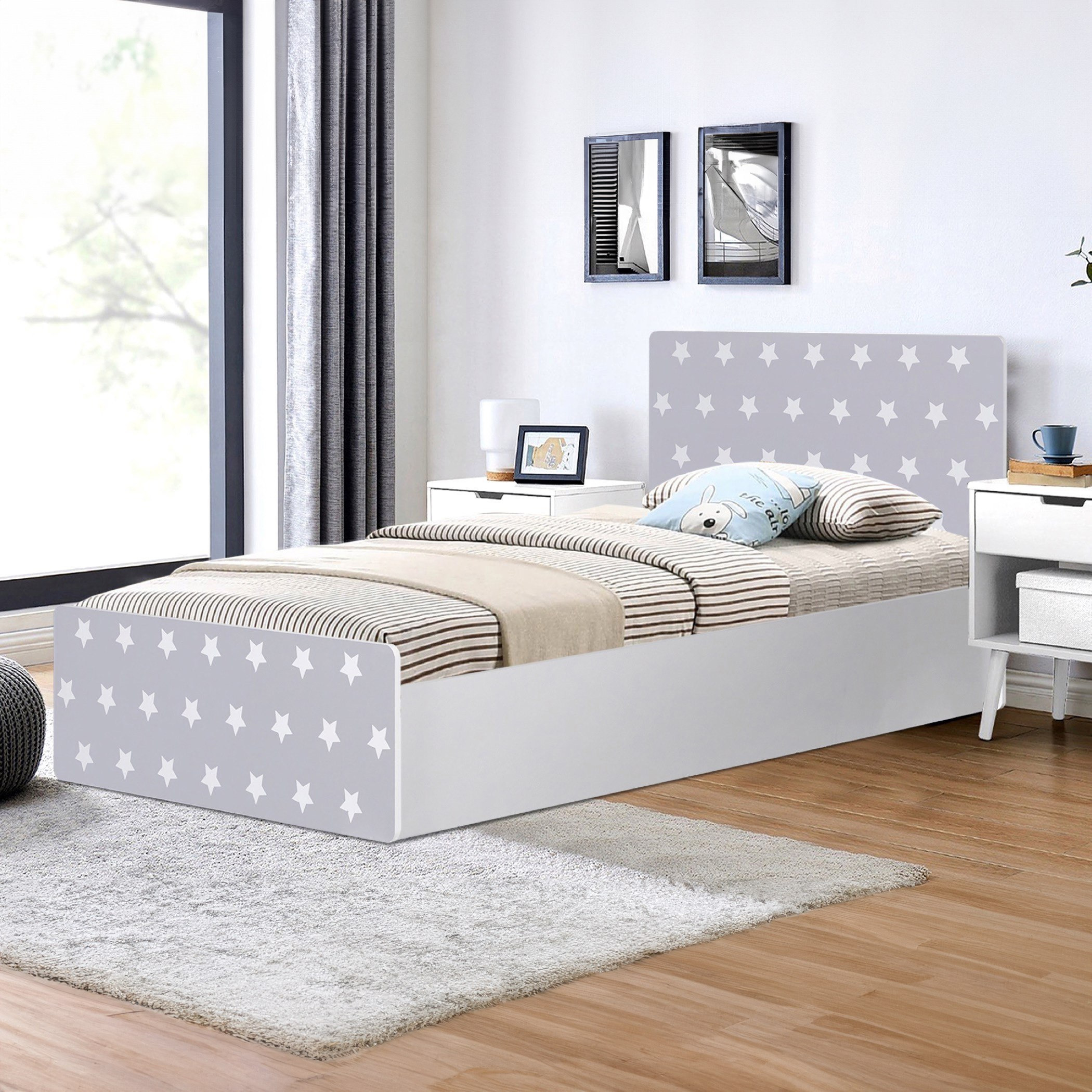 سرير بتصميم نجمة من فانيلا - 90x190 سم-hbxfurniture-bedsandbedsets-beds-single-image-1