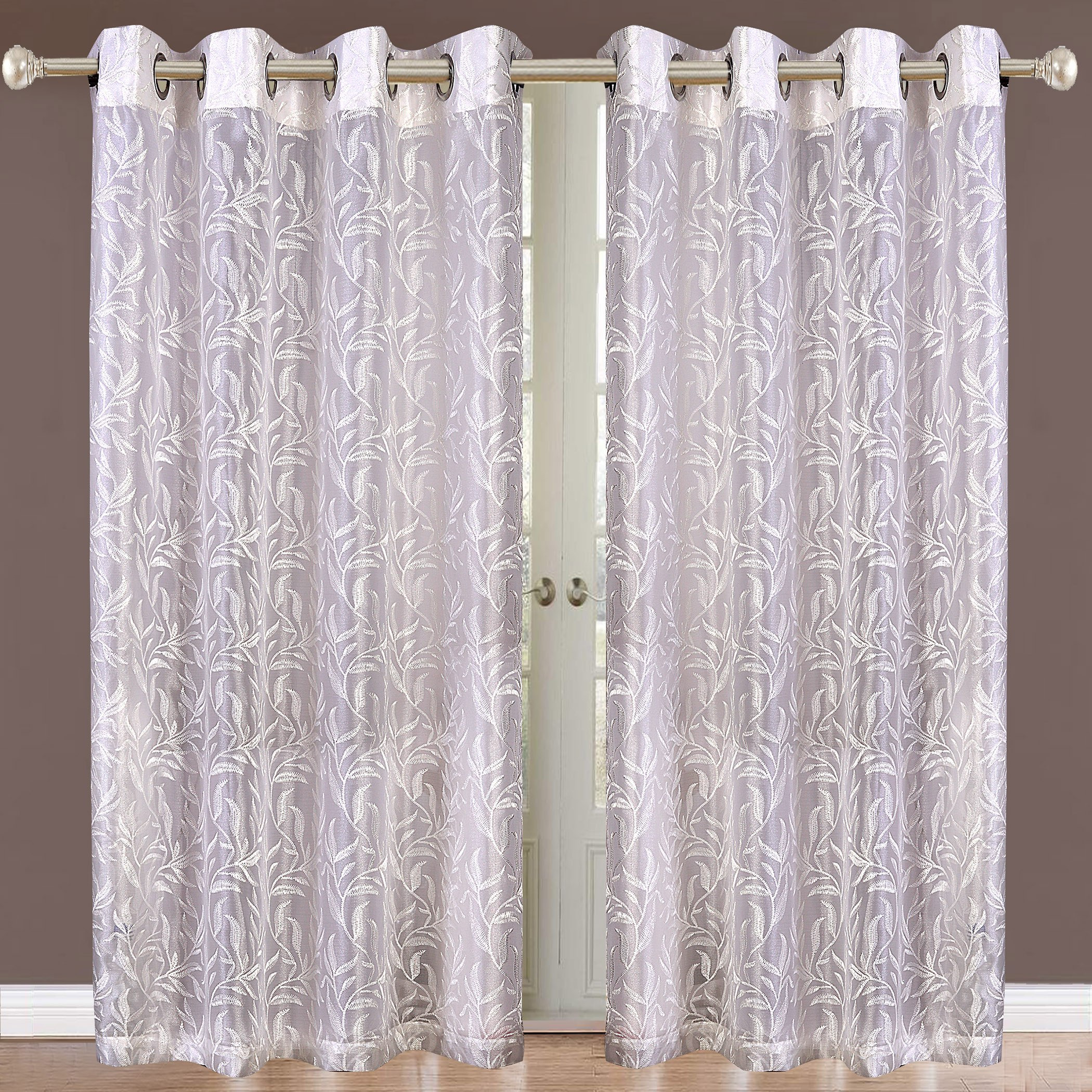 Meadow Embroidered 2-Piece Sheer Curtain Set - 130x240 cm-hbxhomeware-hbxdecorandfurnishings-image-1