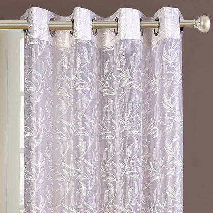Meadow Embroidered 2-Piece Sheer Curtain Set - 130x240 cms