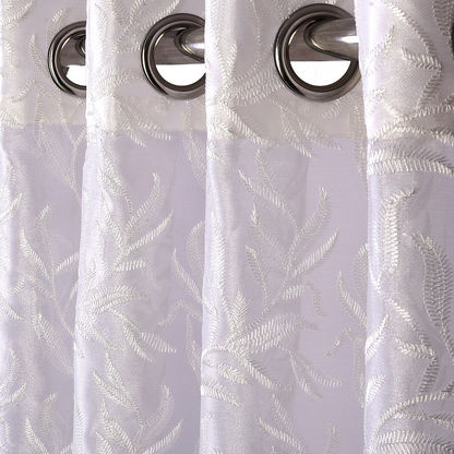 Meadow Embroidered 2-Piece Sheer Curtain Set - 130x240 cms