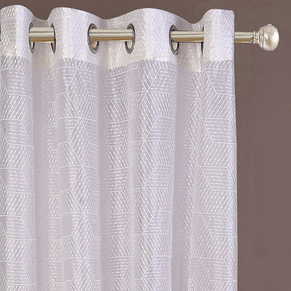 Florence Embroided 2-Piece Sheer Curtain Set - 130x240 cms