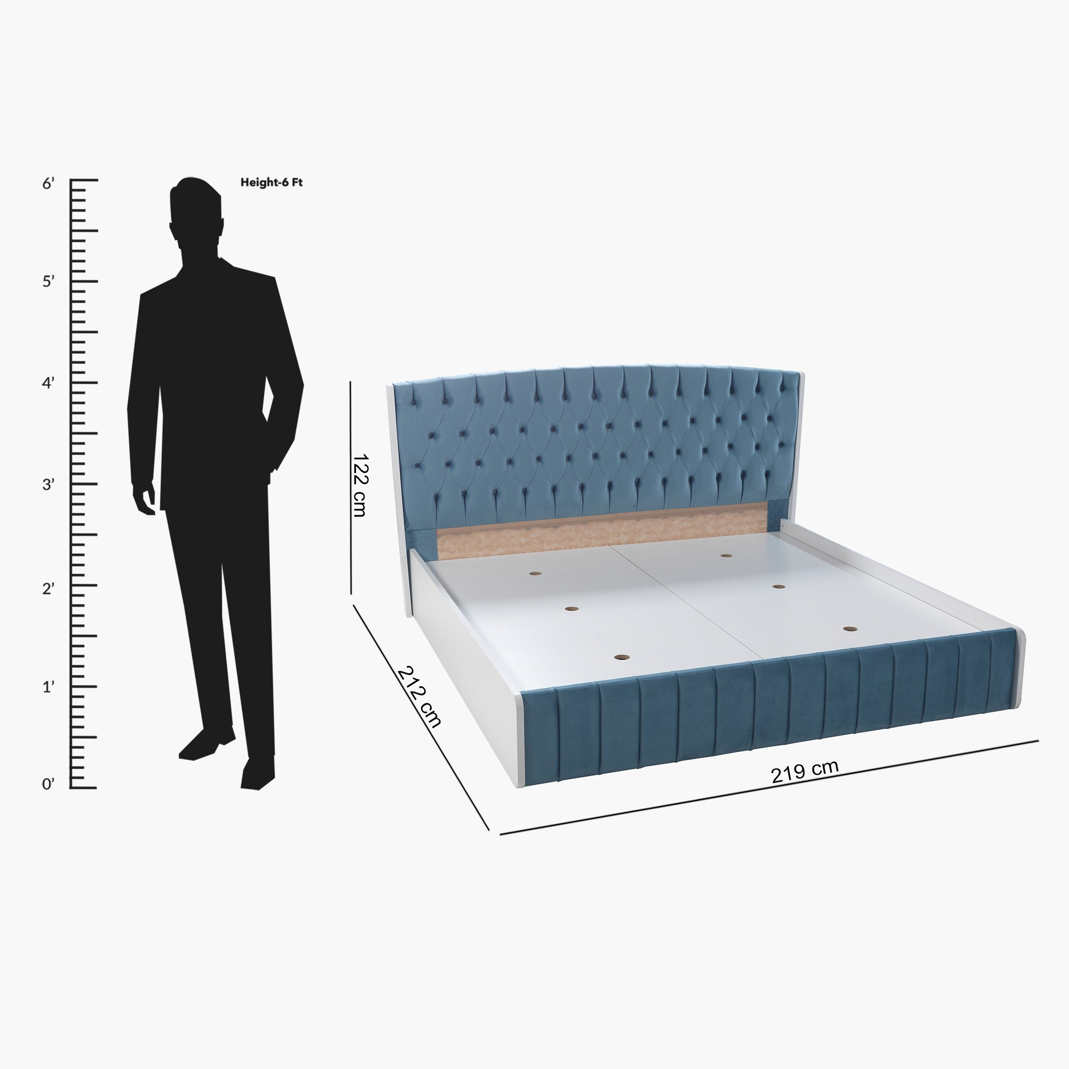 طقم غرفة نوم سوبر كينج 4 قطع دون مرآة من كازابلانكا - 200x200 سم-hbxbedroom-bedsandbedsets-bedroomsets-superking-image-10