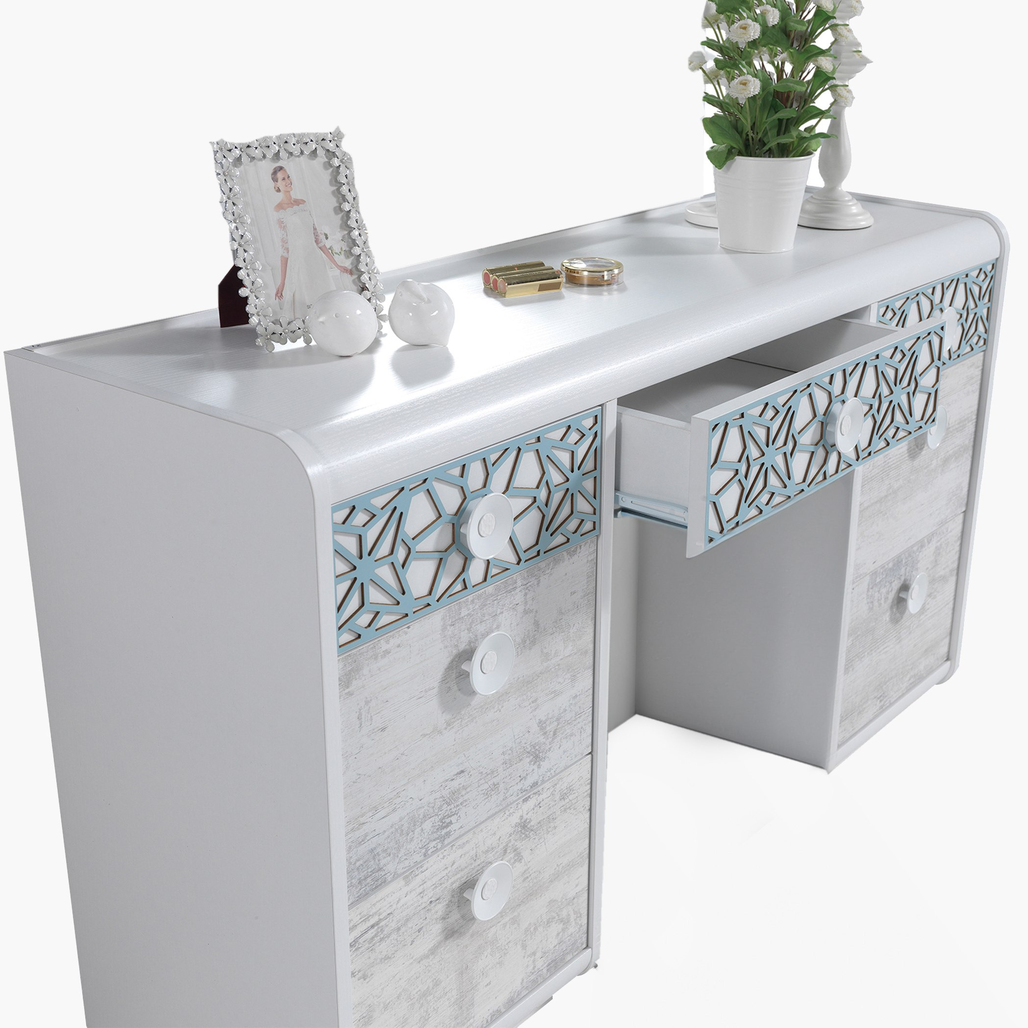 طقم غرفة نوم سوبر كينج 4 قطع دون مرآة من كازابلانكا - 200x200 سم-hbxbedroom-bedsandbedsets-bedroomsets-superking-image-6