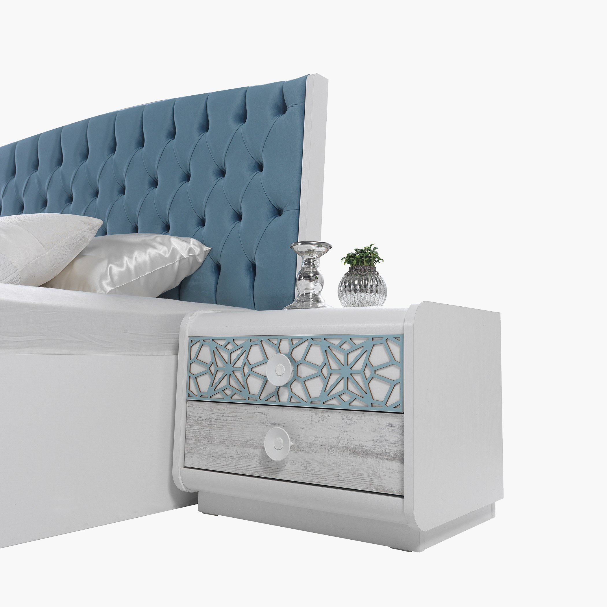 طقم غرفة نوم سوبر كينج 4 قطع دون مرآة من كازابلانكا - 200x200 سم-hbxbedroom-bedsandbedsets-bedroomsets-superking-image-7
